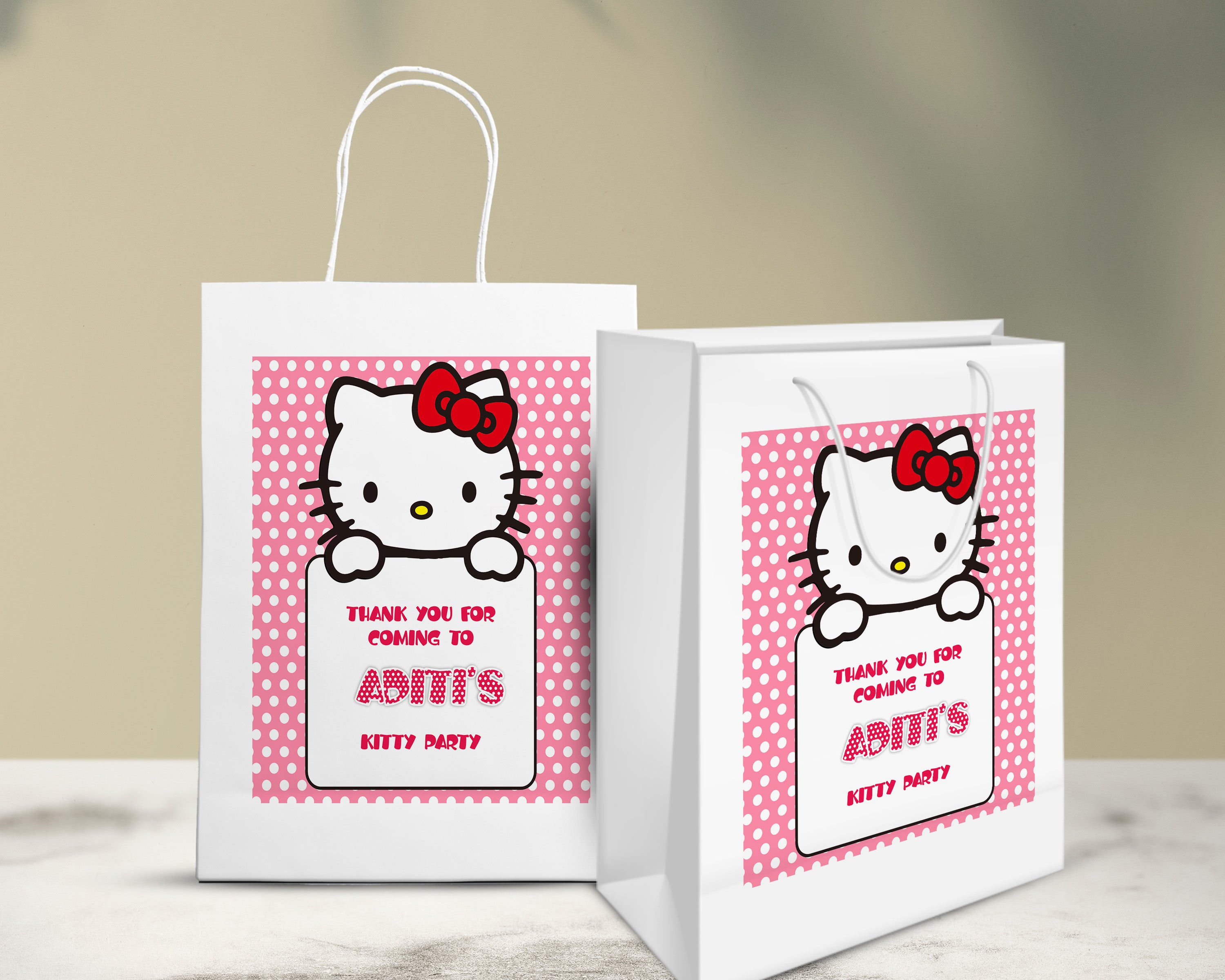 Hello Kitty Theme Oversized Return Gift Bag