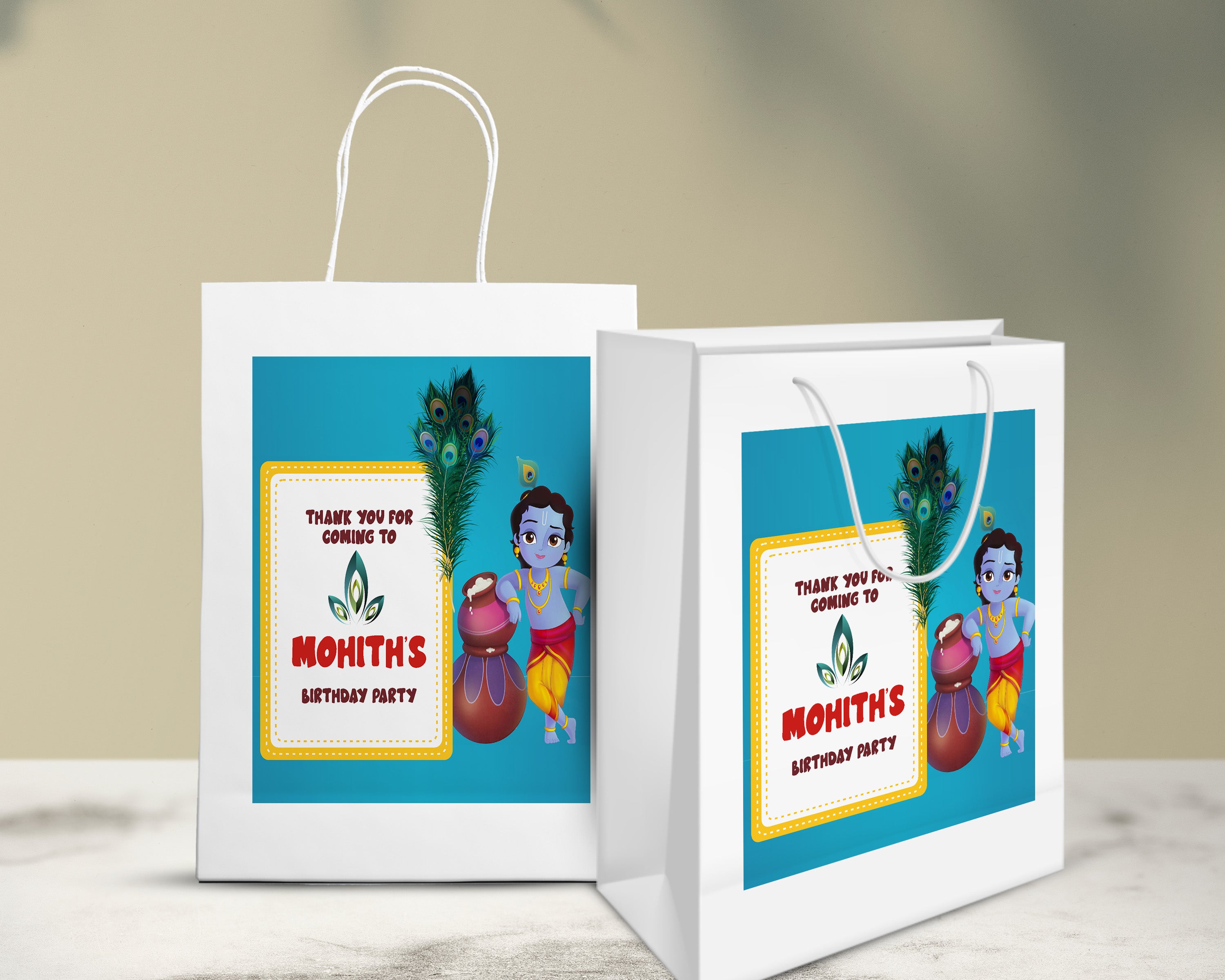 PSI Little Krishna Theme Oversized Return Gift Bag