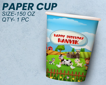 Farm Theme Party Cups and Plates Combo