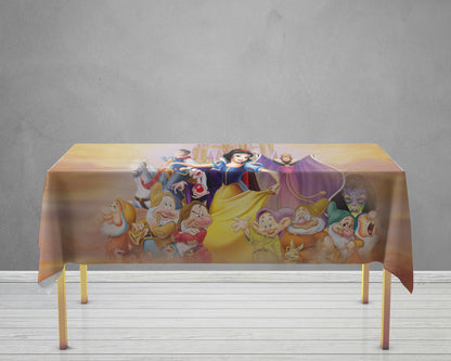 Snow and White Theme Cake Tablecover
