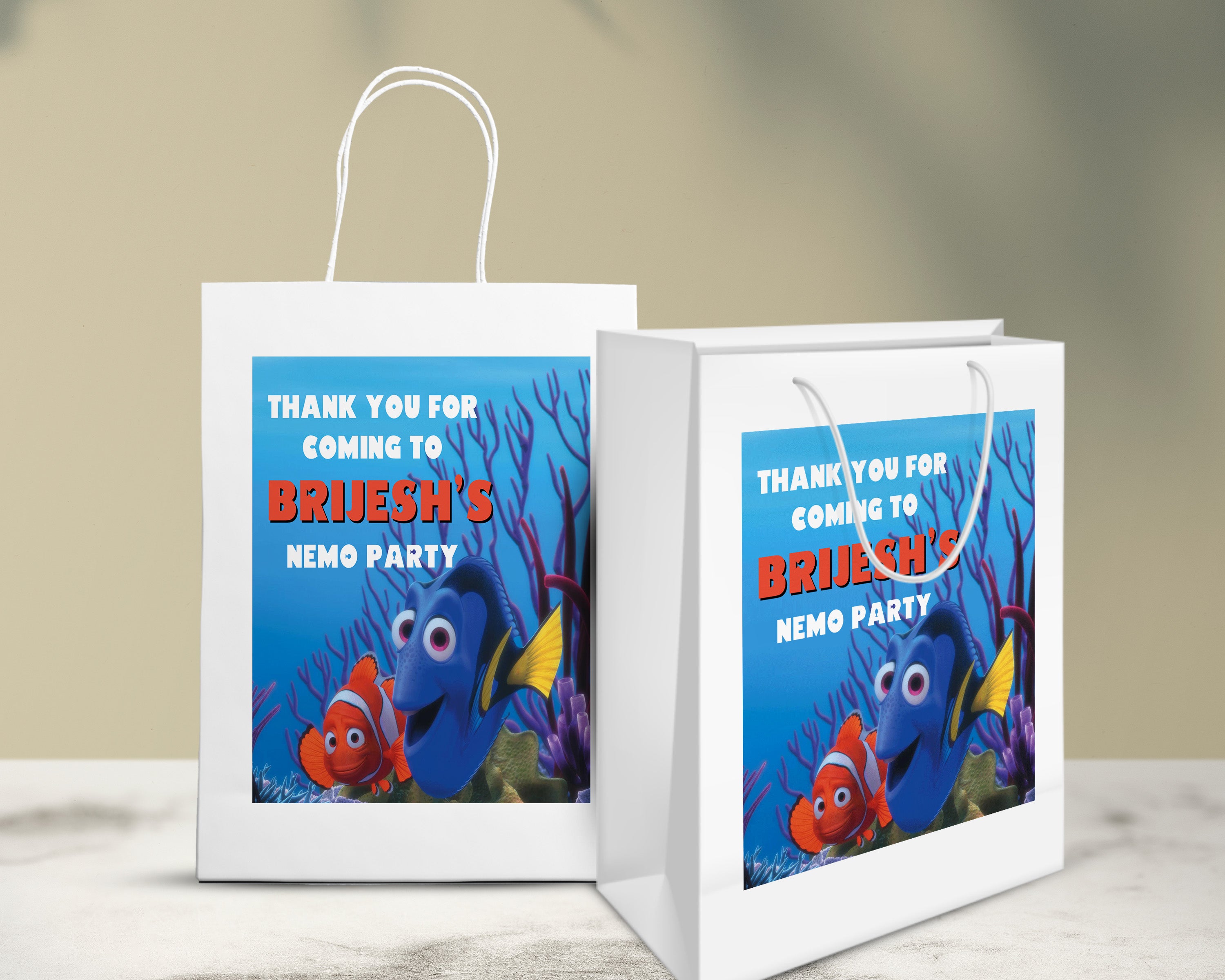 Nemo and Dory Theme Oversized Return Gift Bag
