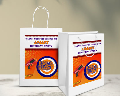 Nerf Theme Cutout Oversized Return Gift Bag