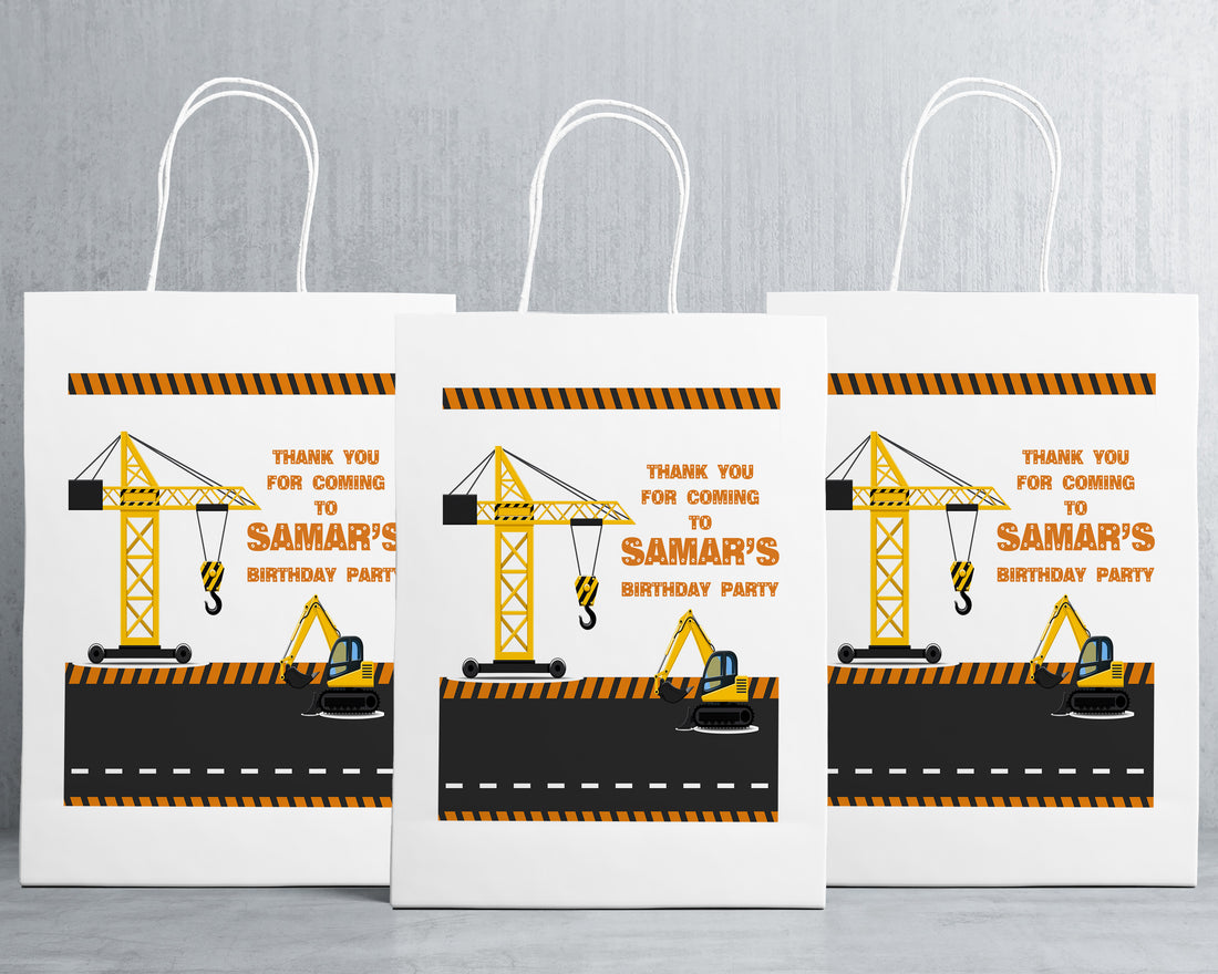 Construction Theme Oversized Return Gift Bag