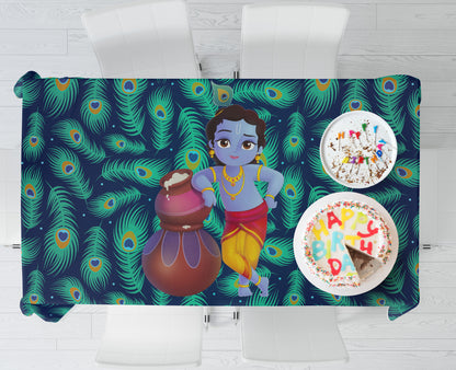 PSI Little Krishna Theme Cake Tablecover