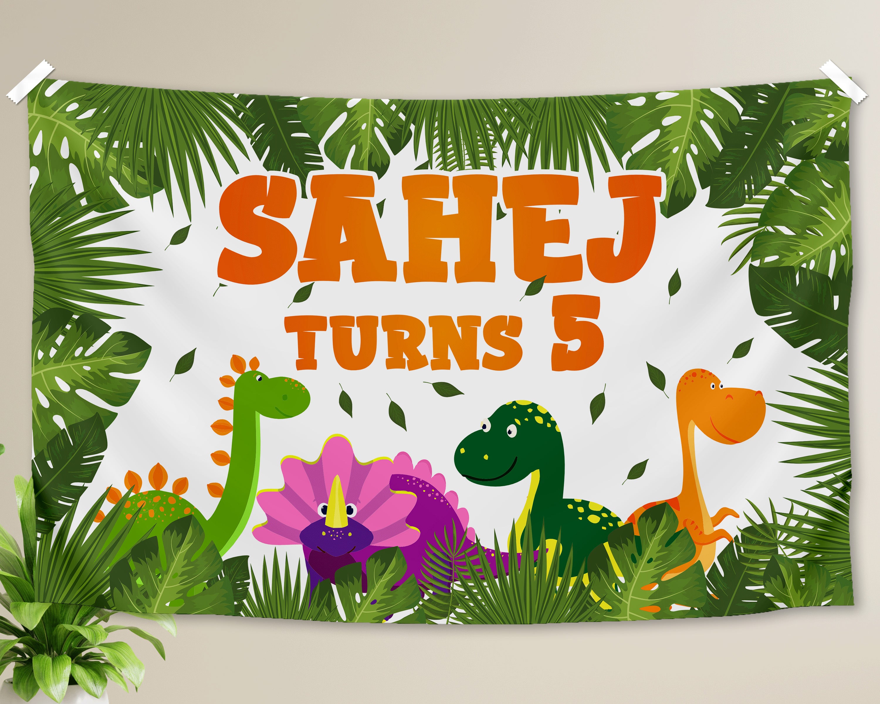 Construction Balloon Rch Dinosaur Theme Backdrop | Personalized Birthday Party Supplies India