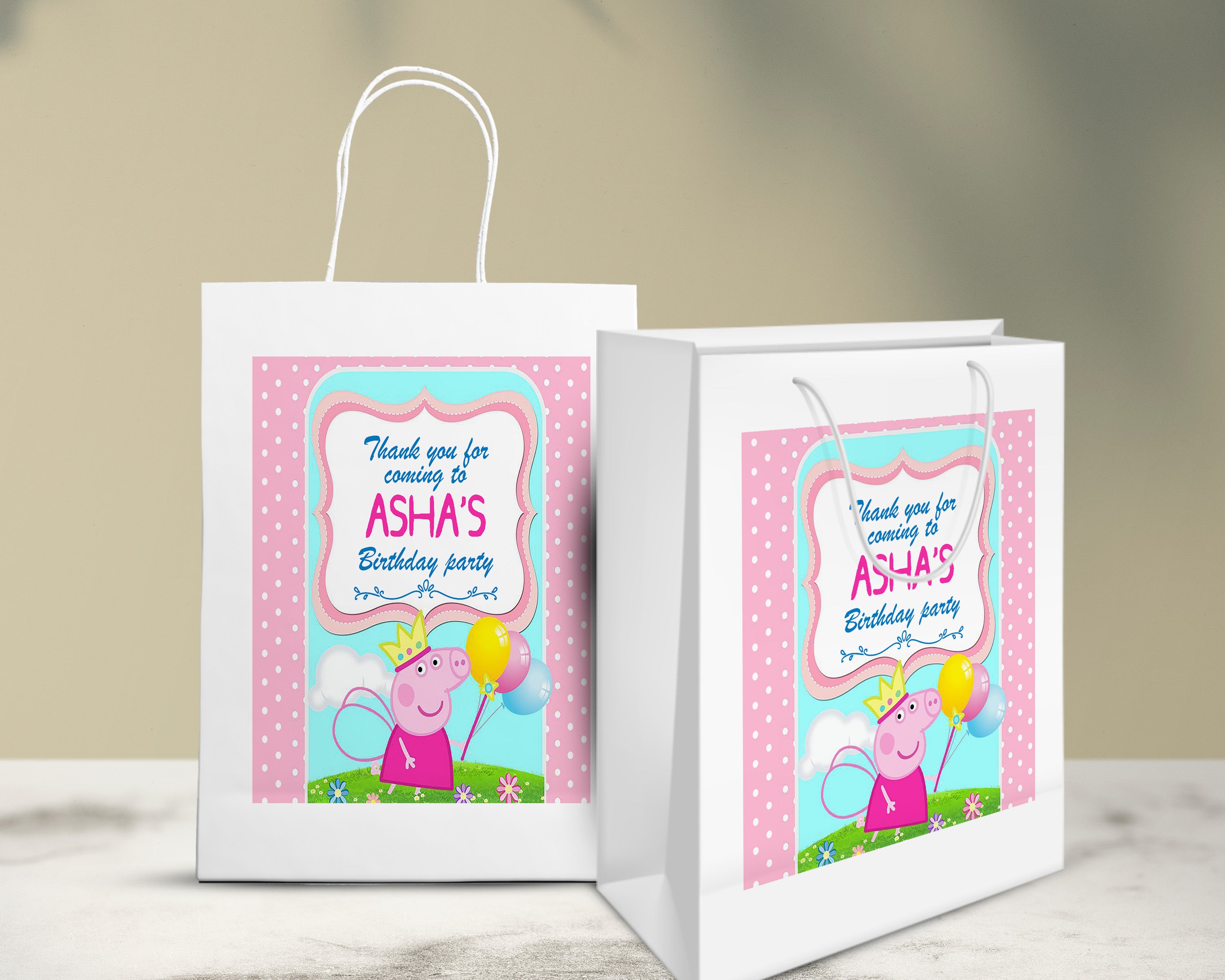 Peppa Pig Girl Oversized Return Gift Bag