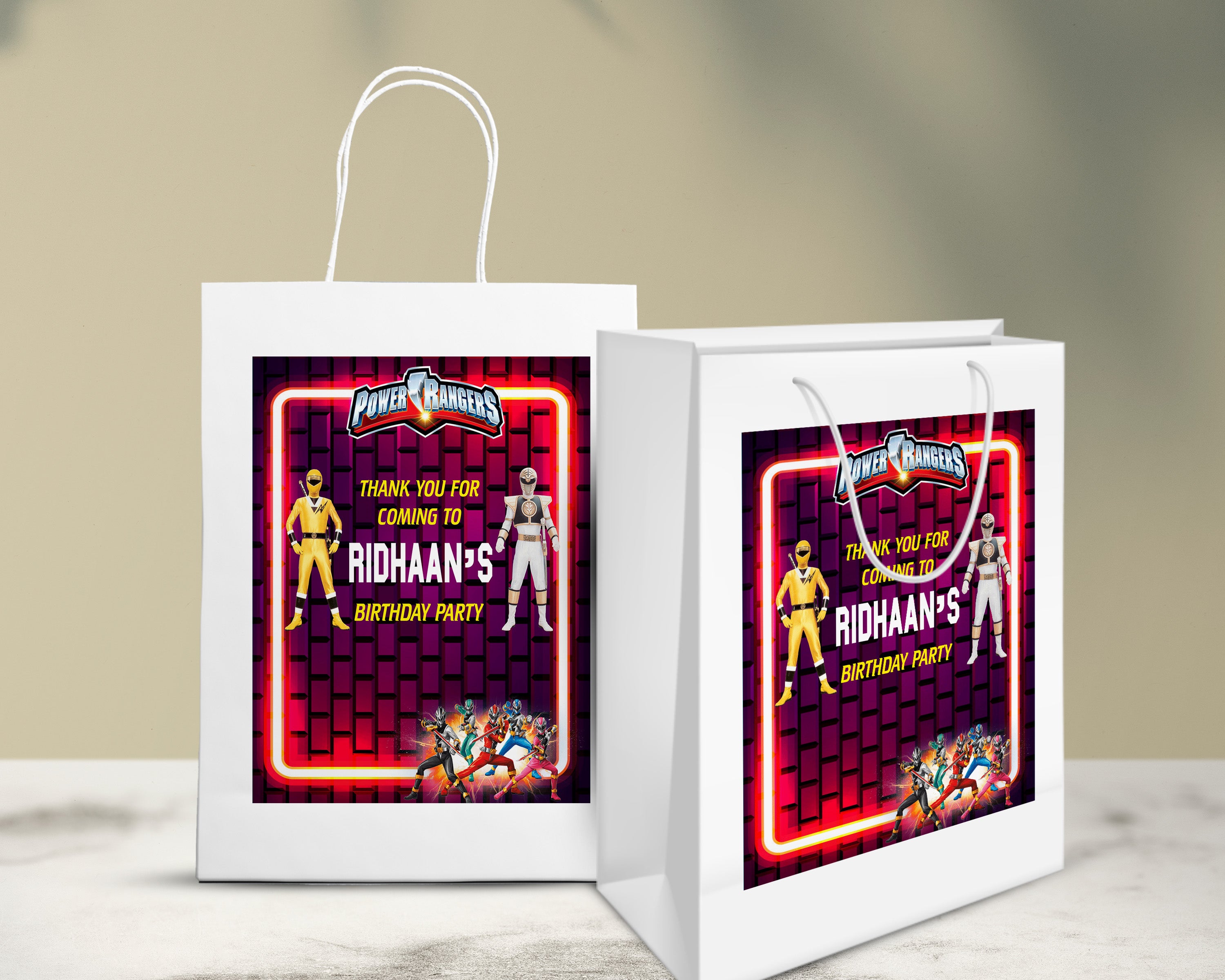 Power Rangers Theme Oversized Return Gift Bags - image 5 of 5 | Party Supplies India