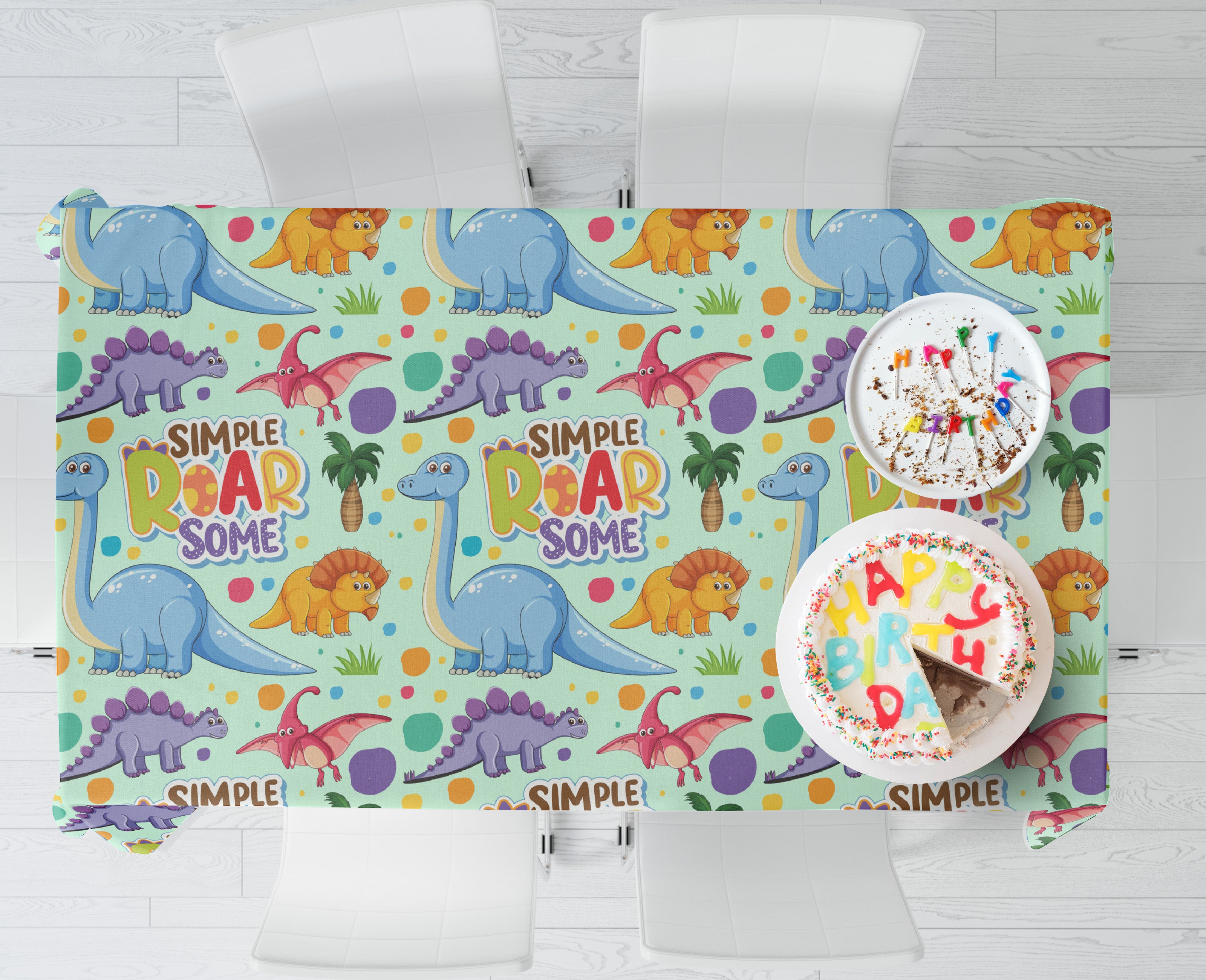 Dinosaur Theme Cake Tablecover