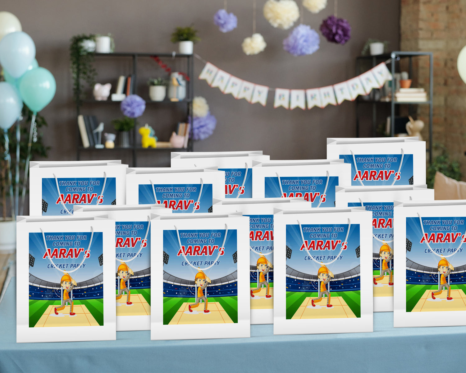 Cricket Theme Oversized Return Gift Bag