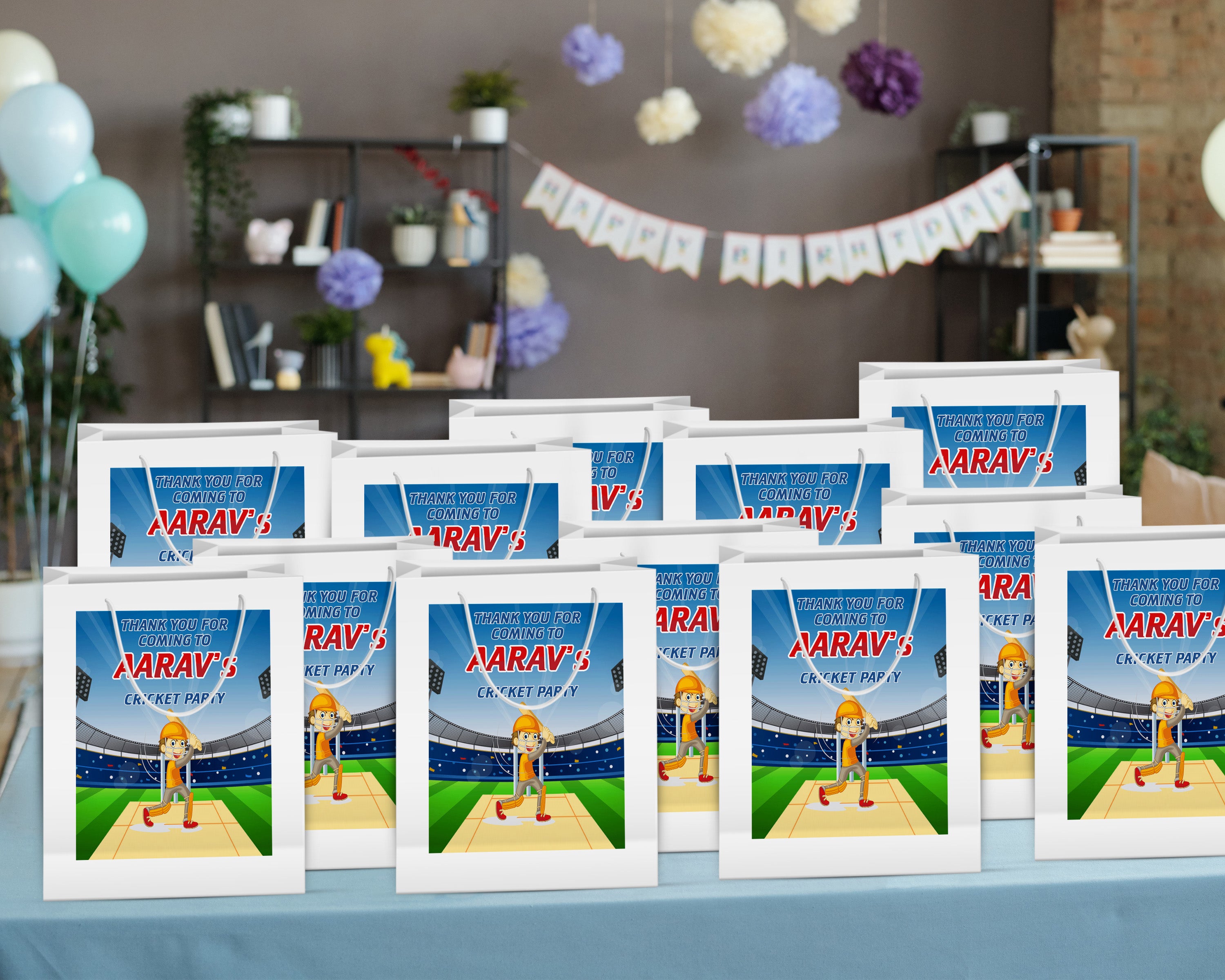 Cricket Theme Oversized Return Gift Bag