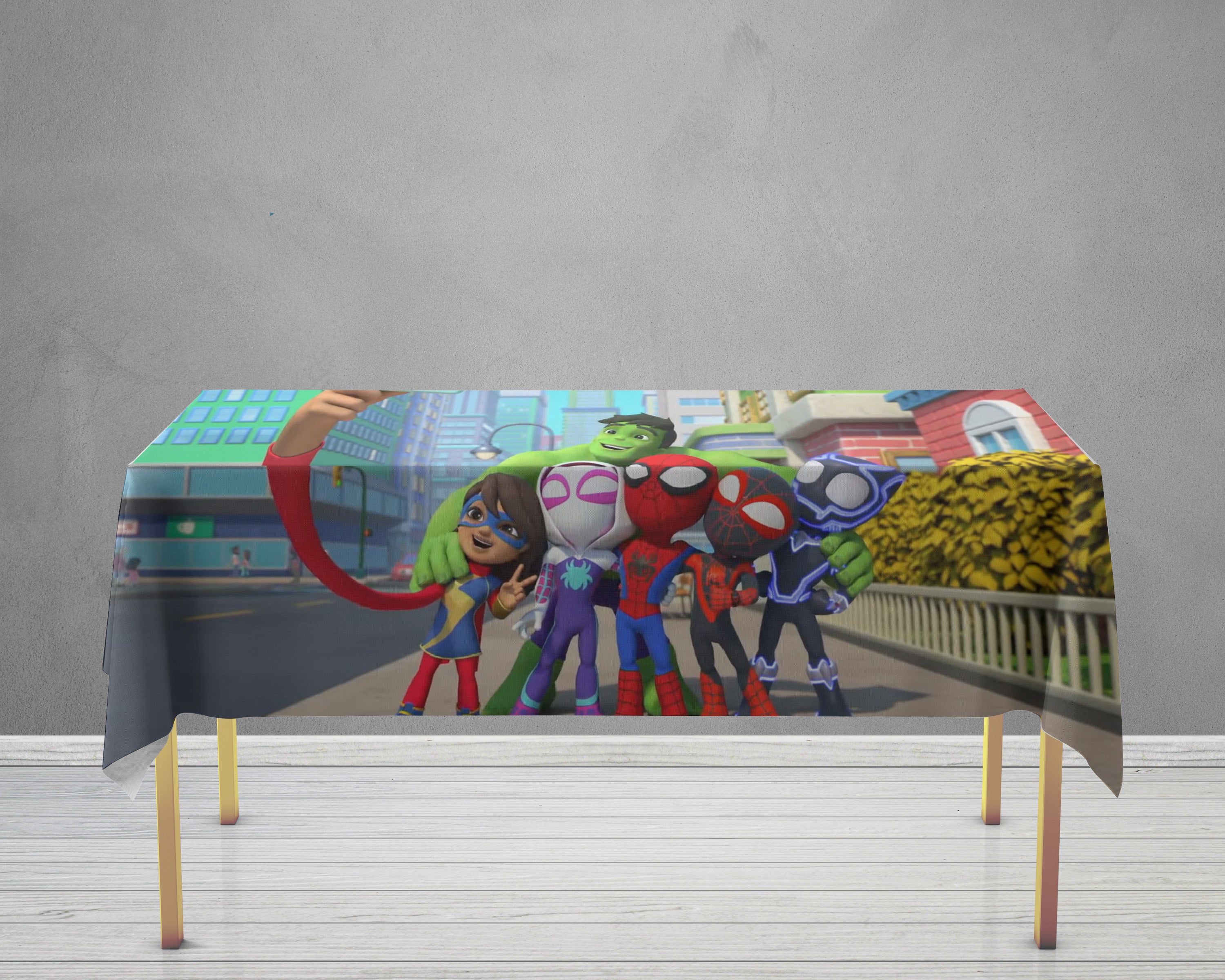 Spidey and his Friends Theme Cake Tablecover