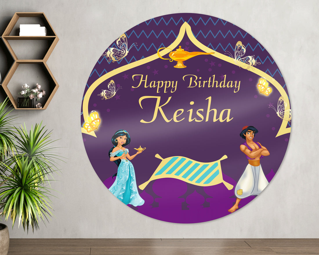 Aladdin Theme Customized Round Backdrop