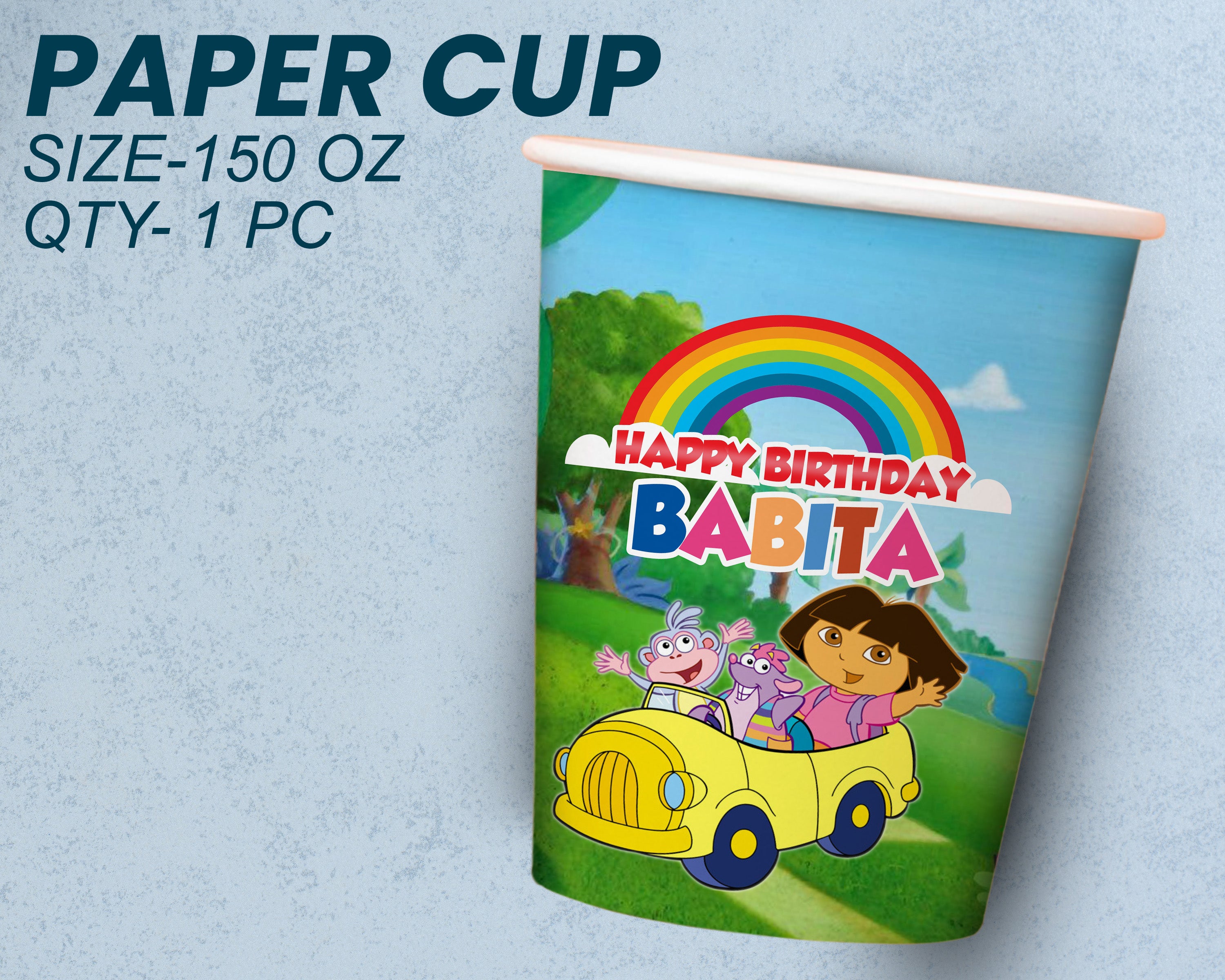 Dora the Explorer Theme Party Cups and Plates Combo
