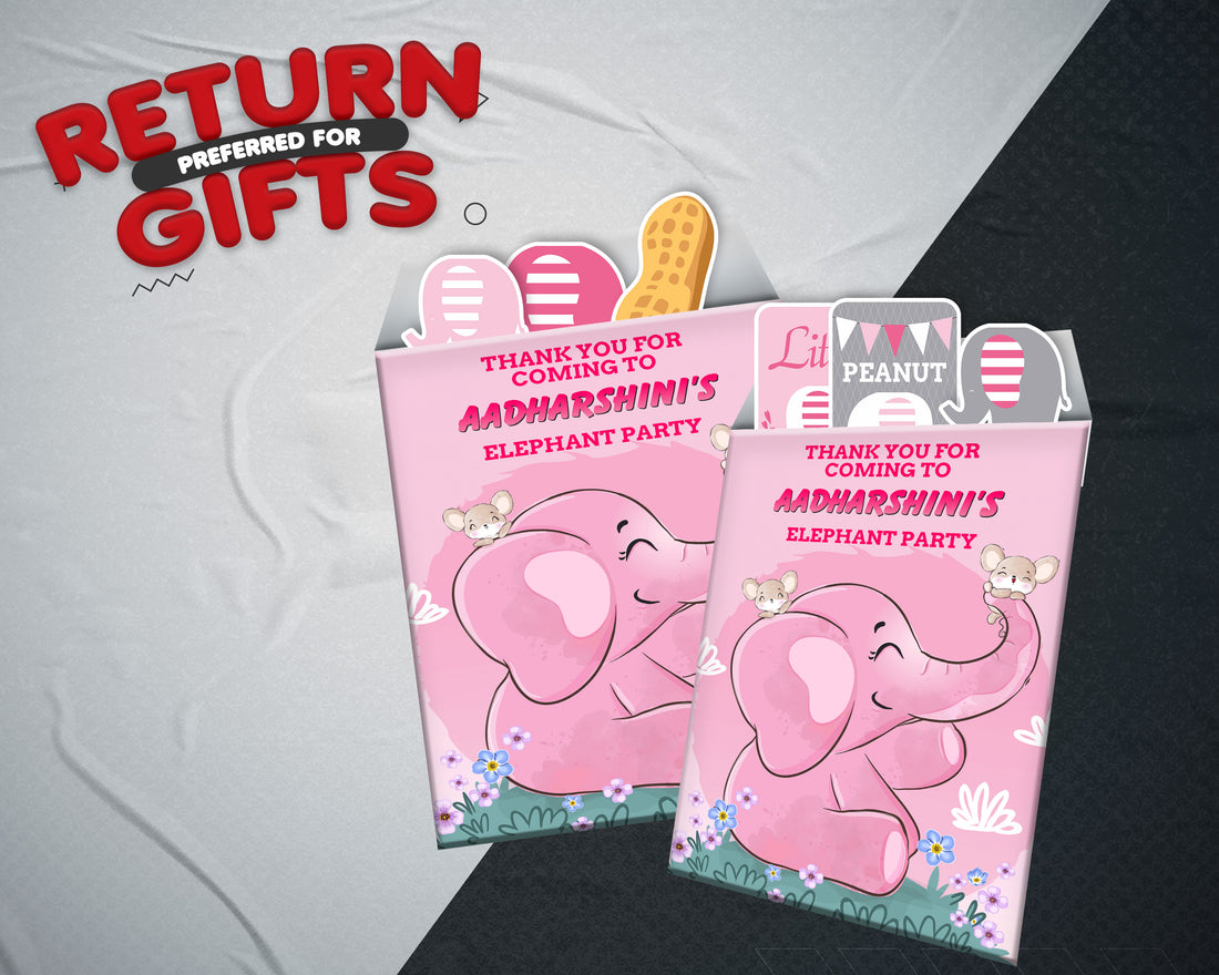 PSI Pink Elephant Theme Mini Magnetic Return Gift Pack