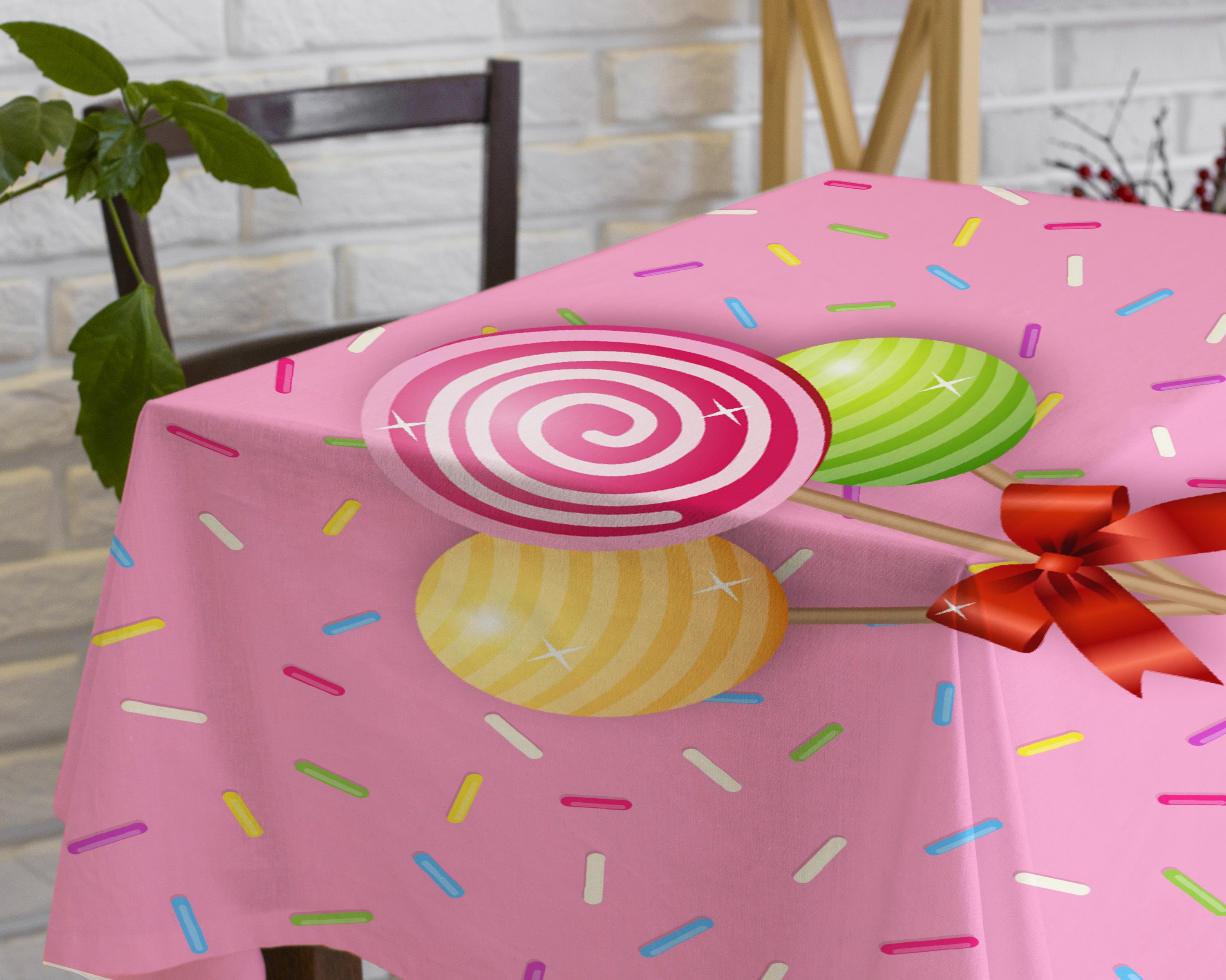 Candy Theme Cake Tablecover