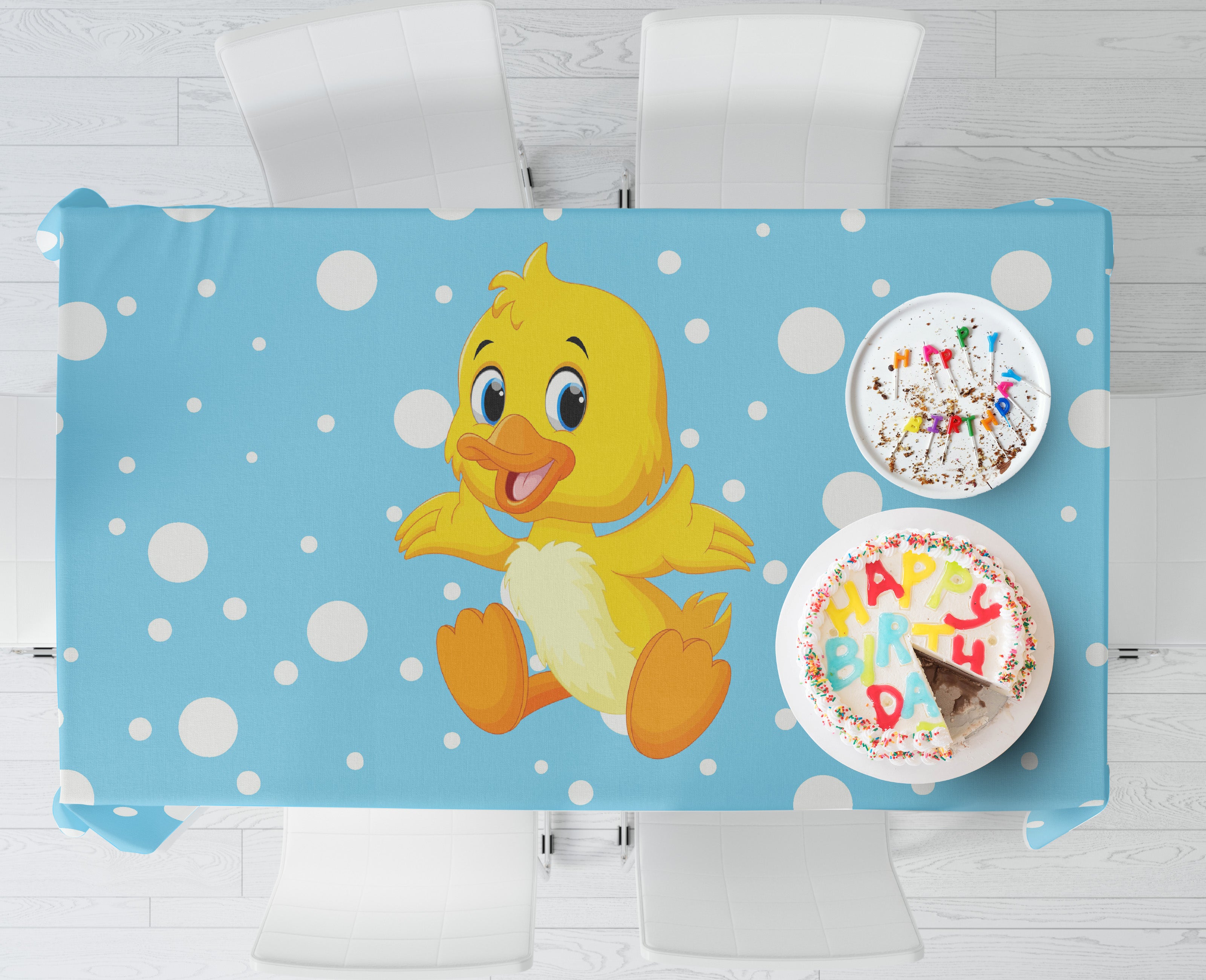 Duck Boy Theme Cake Tablecover