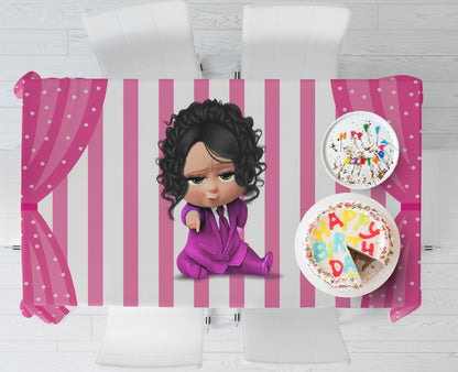 PSI Girl Boss Baby Theme Cake Tablecover