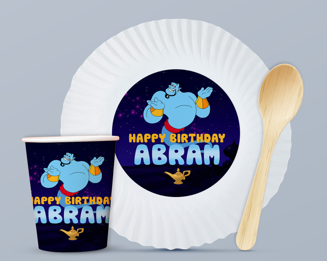 Aladdin Theme Party Cups and Plates Combo