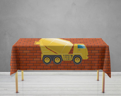 Construction Theme Cake Tablecover