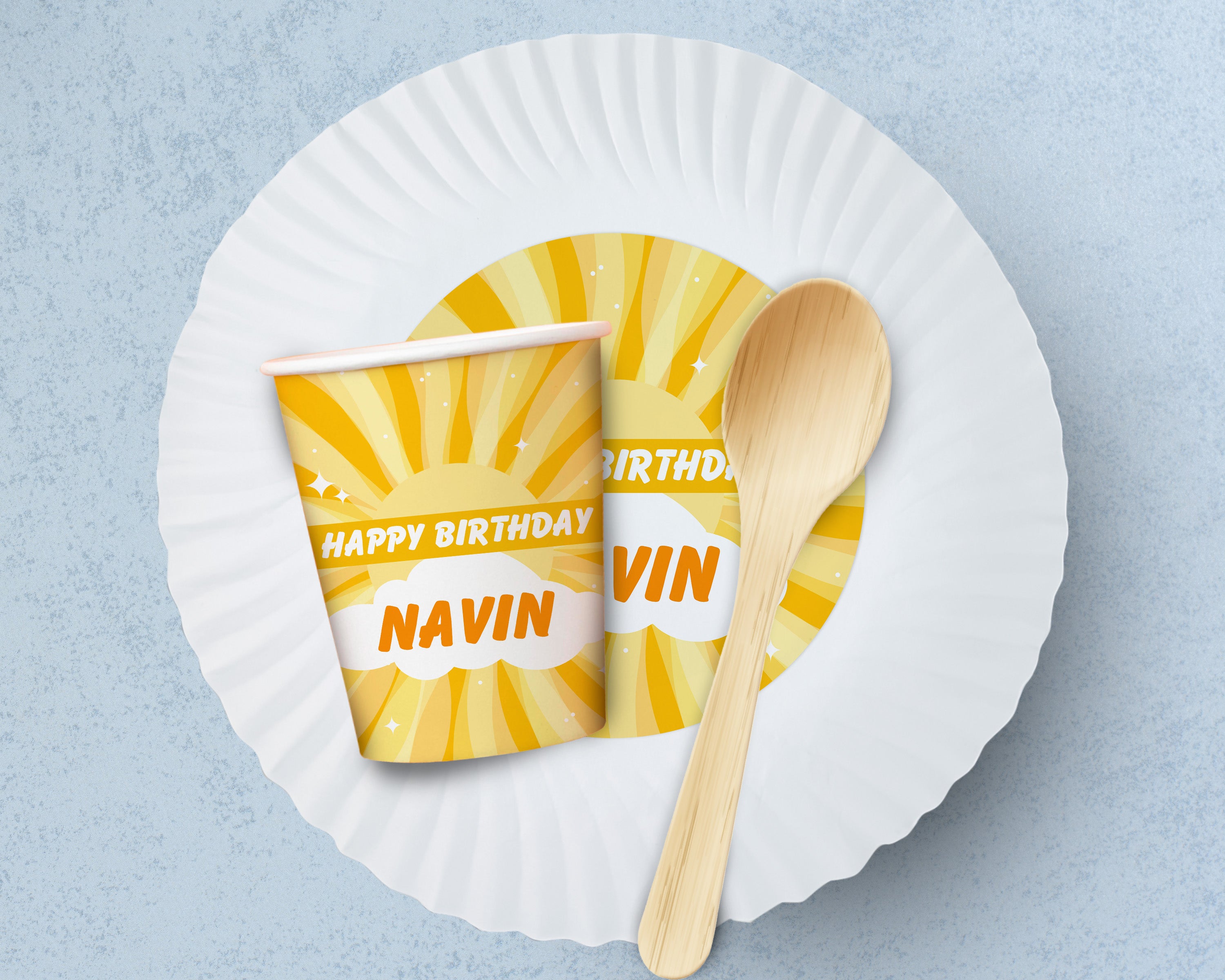 Sunshine Theme Party Cups and Plates Combo