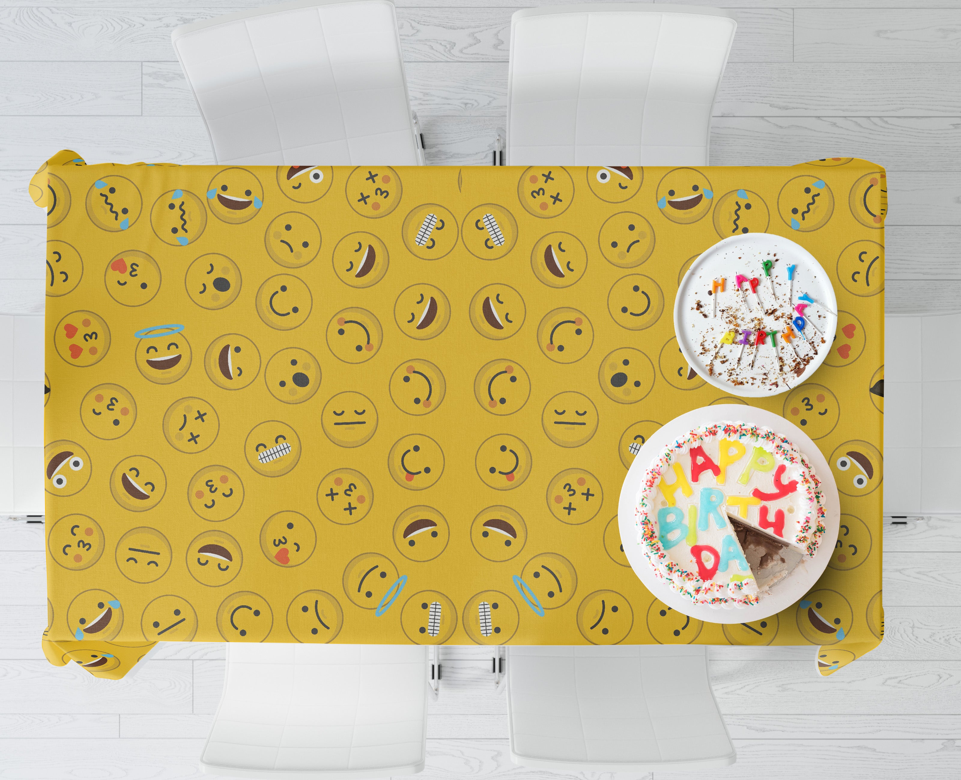 Emoji Theme Cake Tablecover