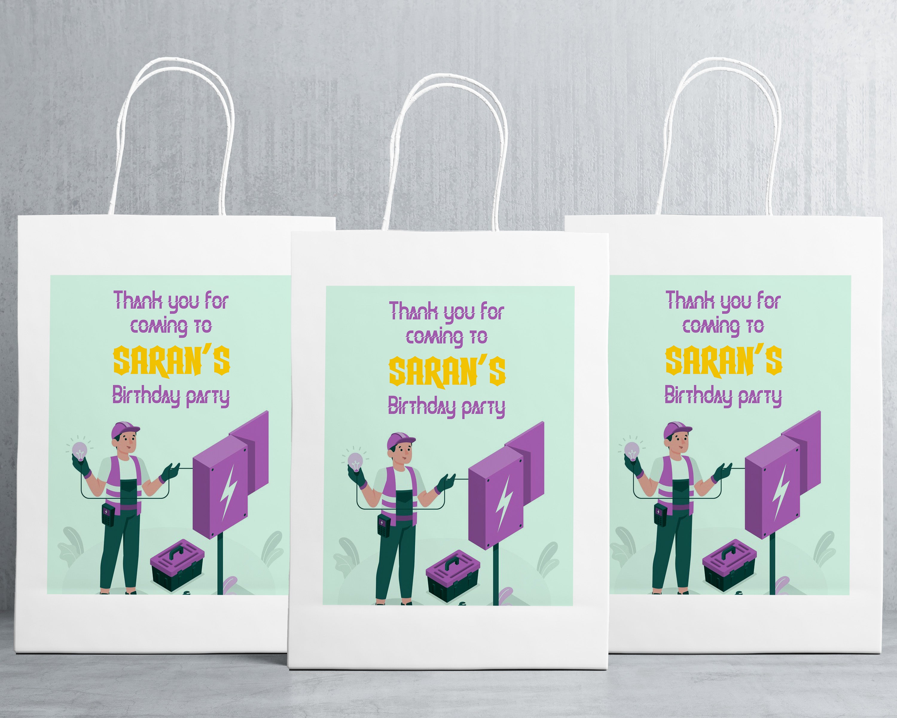 Electrician Theme Oversized Return Gift Bag - image 1 of 5 | Party Supplies India