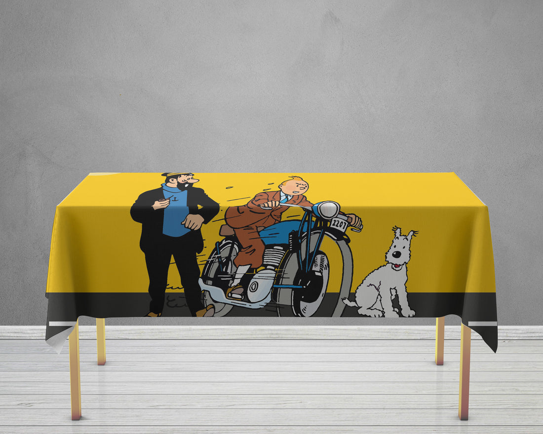 Tin Tin Theme Cake Tablecover