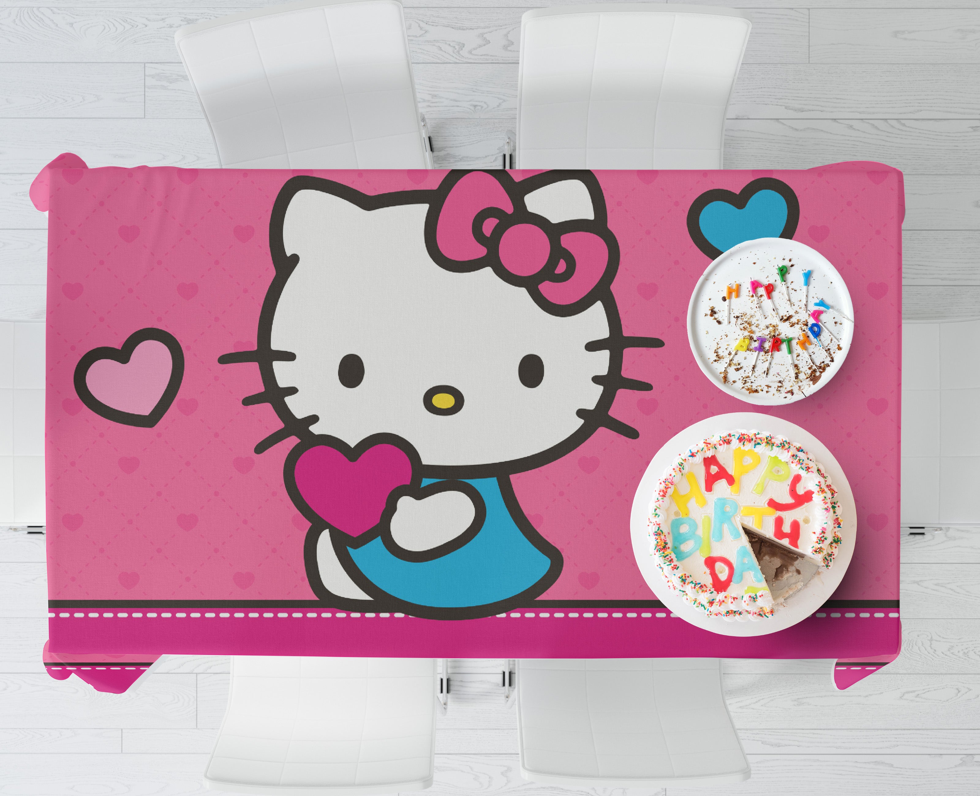 Hello Kitty Theme Cake Tablecover