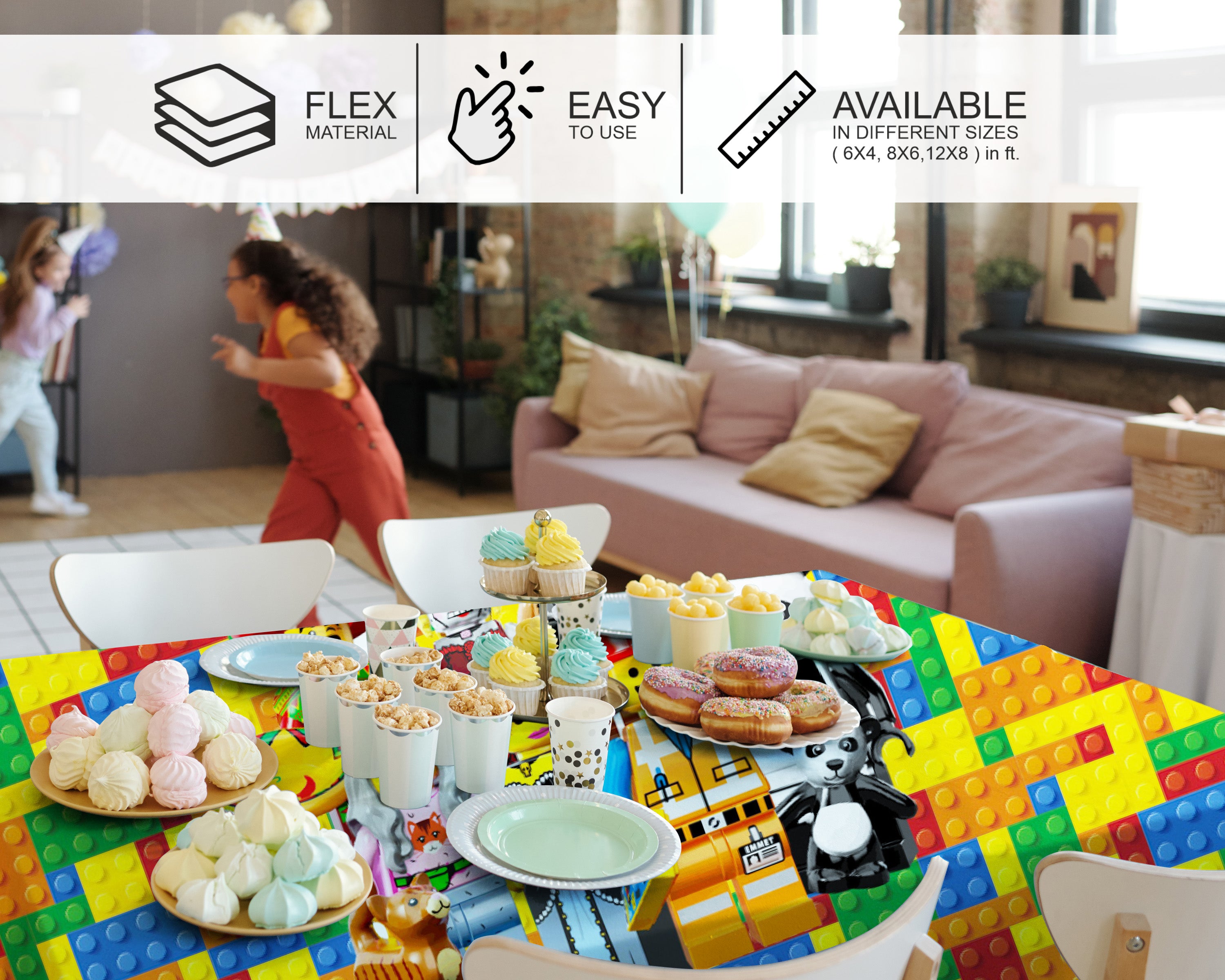 Lego Theme Cake Tablecover