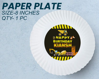 Construction Theme Party Cups and Plates Combo