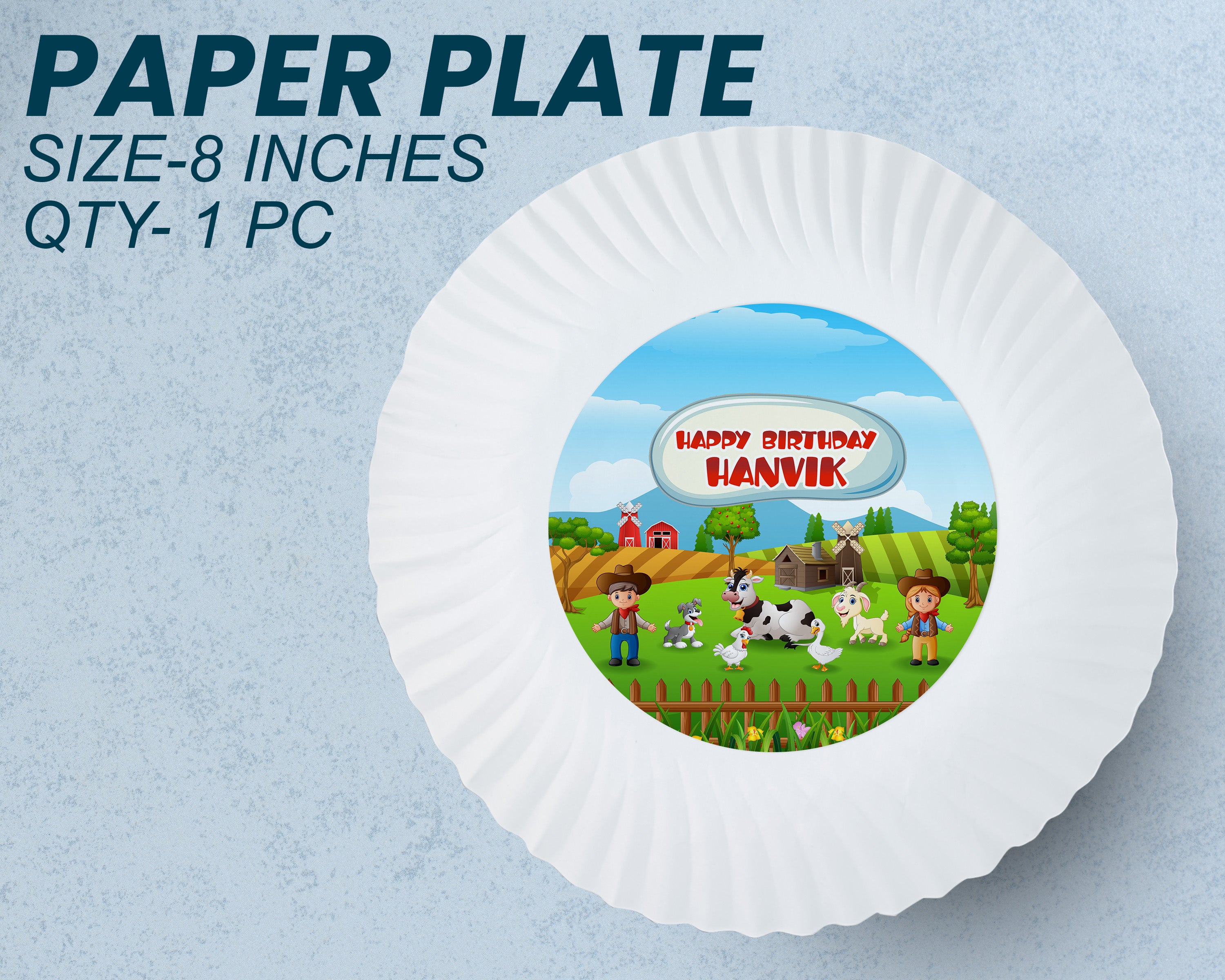 Farm Theme Party Cups and Plates Combo