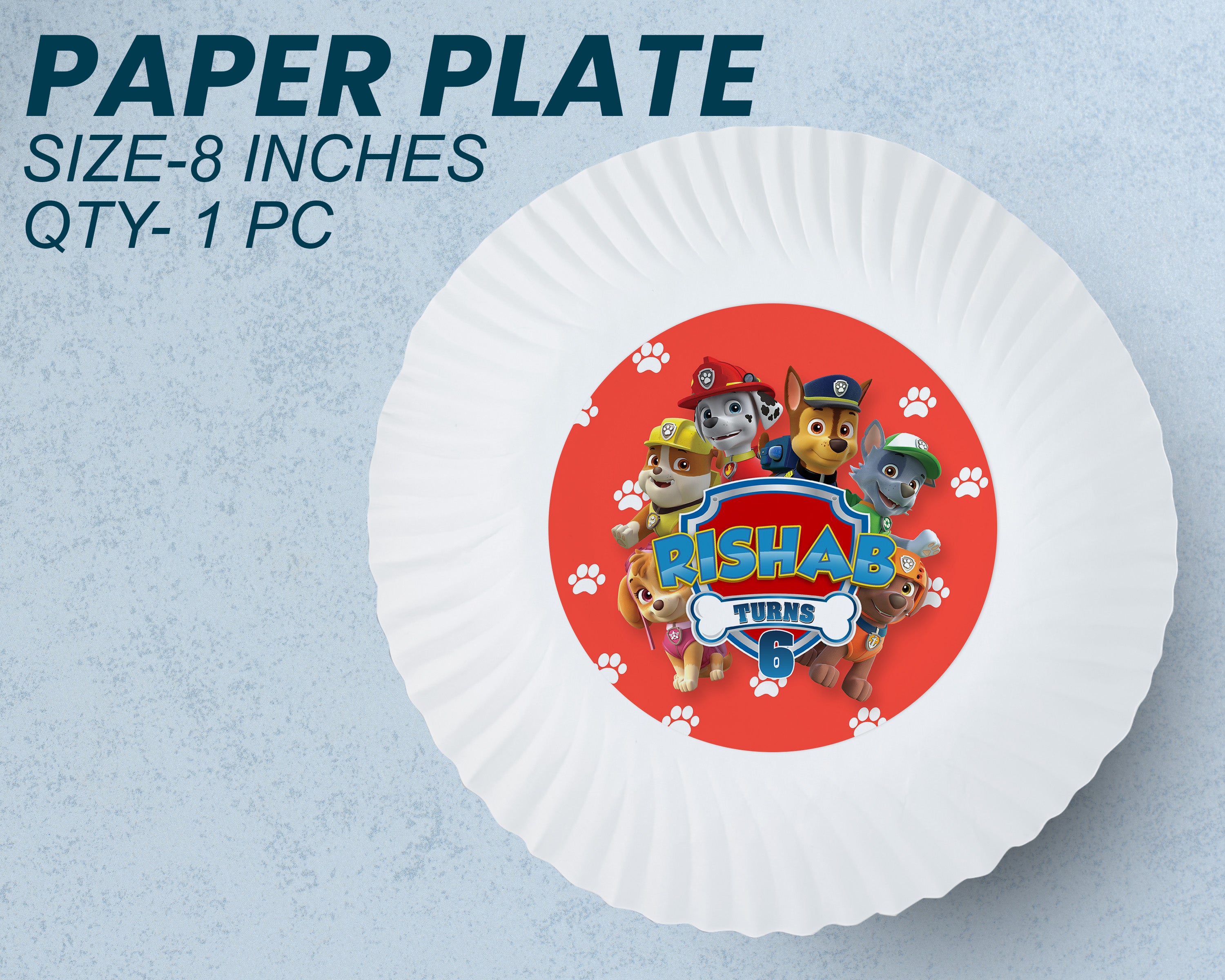 Paw Patrol Theme Party Cups and Plates Combo