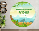 Dinosaur Theme Customized Round Backdrop - image 1 of 5 | Party Supplies India