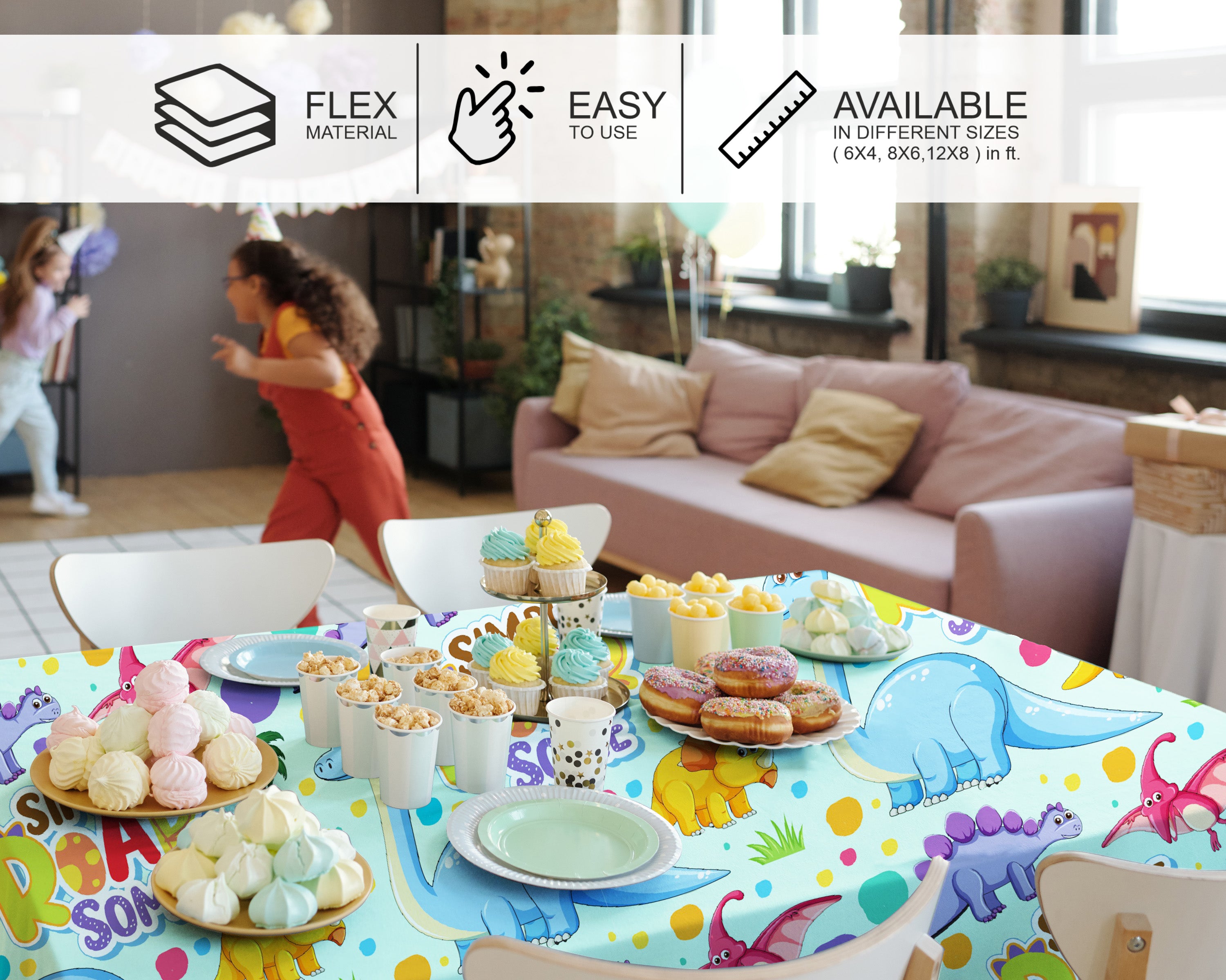 Dinosaur Theme Cake Tablecover