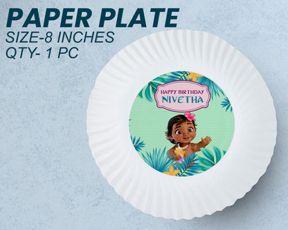 Moana Theme Party Cups and Plates Combo