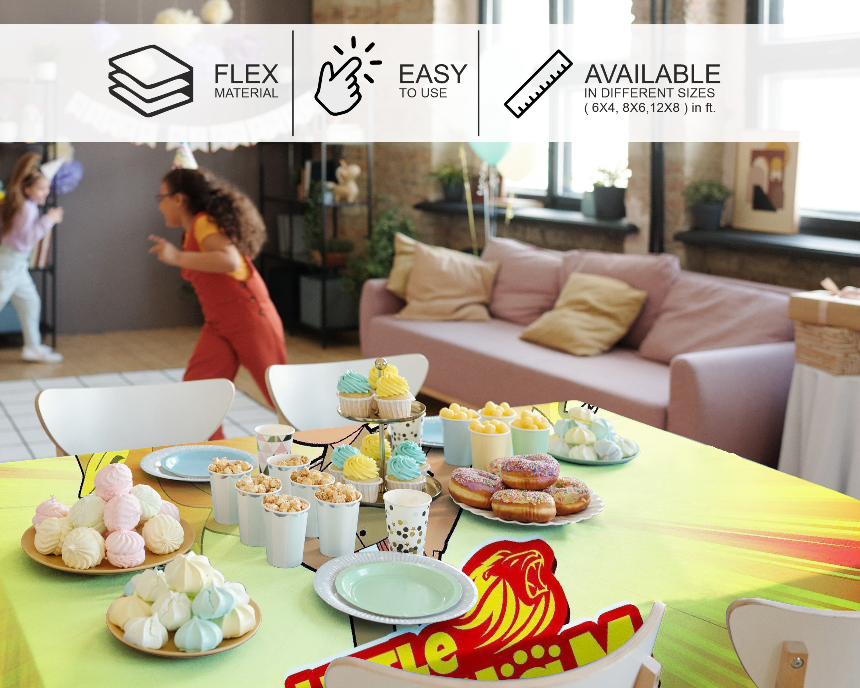 Little Singham Theme Cake Tablecover