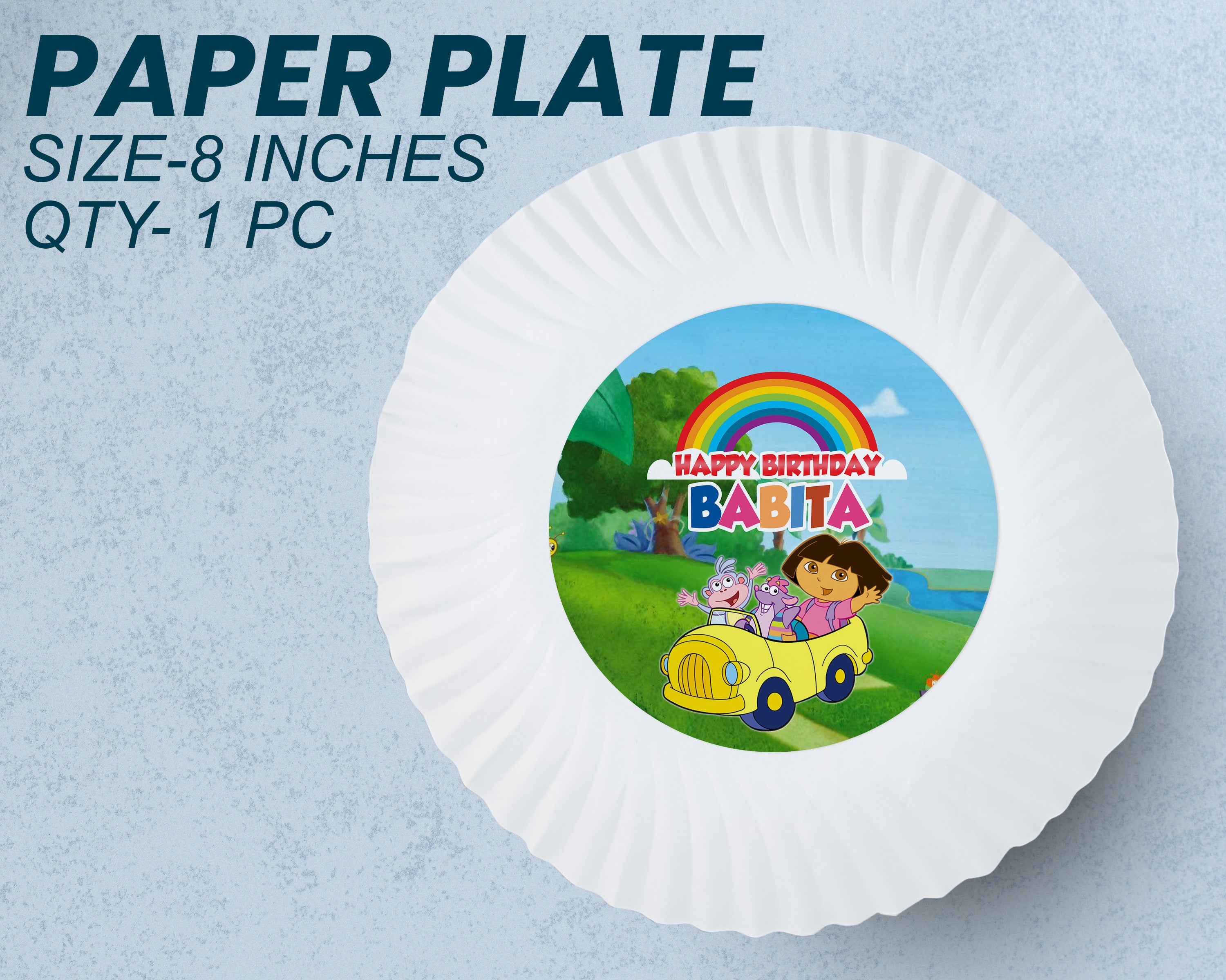 Dora the Explorer Theme Party Cups and Plates Combo