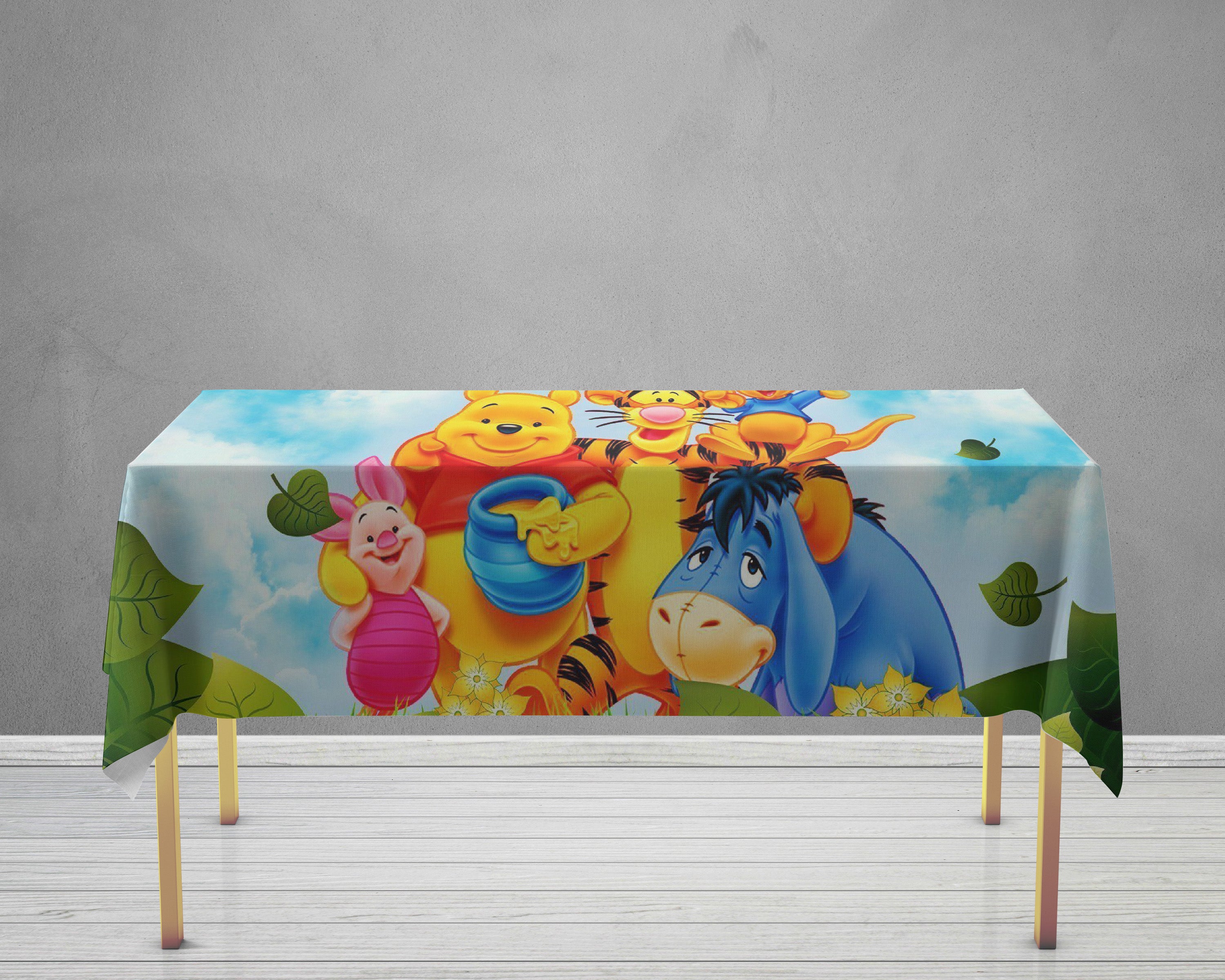 Winnie the Pooh Theme Cake Tablecover