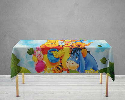 Winnie the Pooh Theme Cake Tablecover