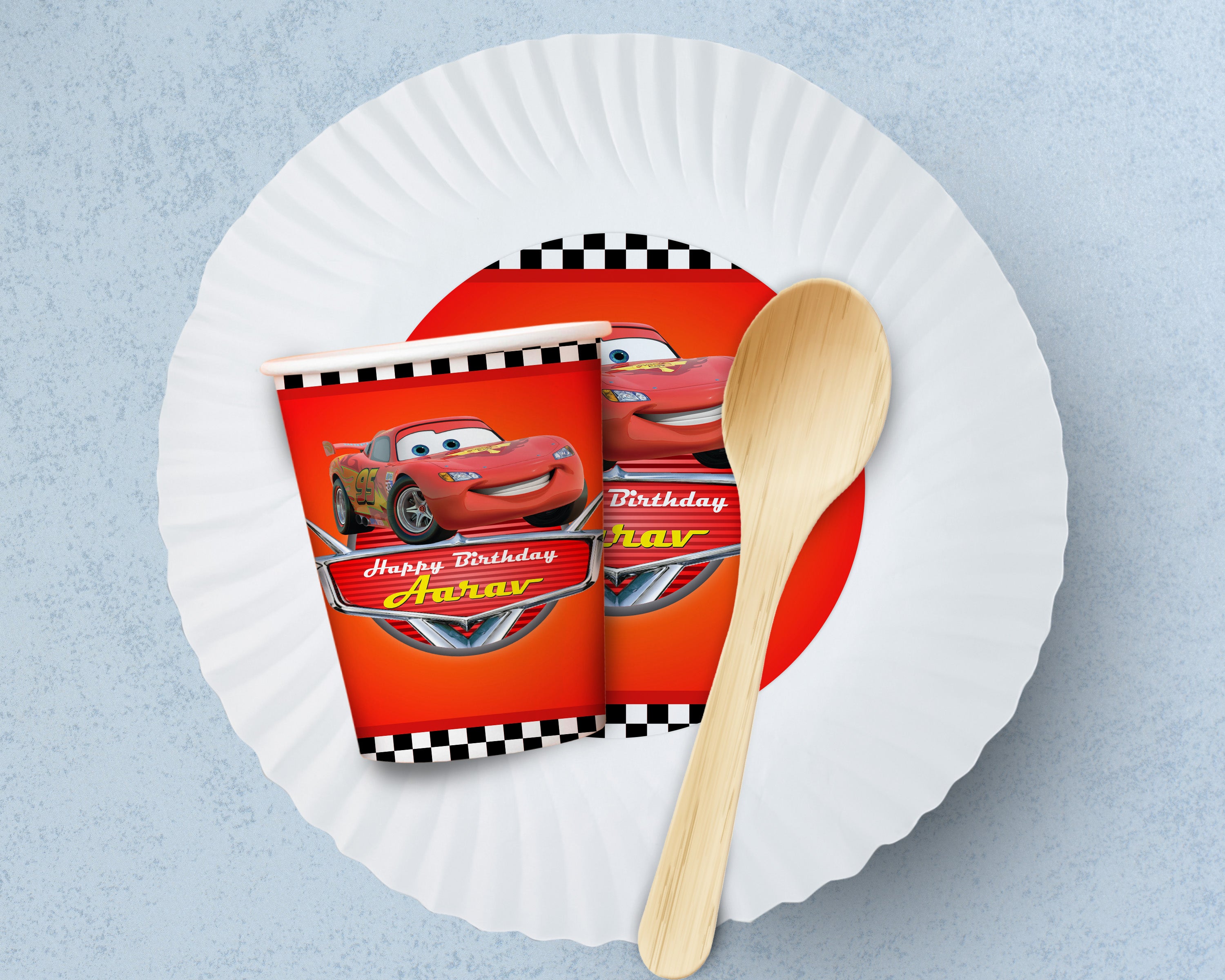 Car Theme Party Cups and Plates Combo