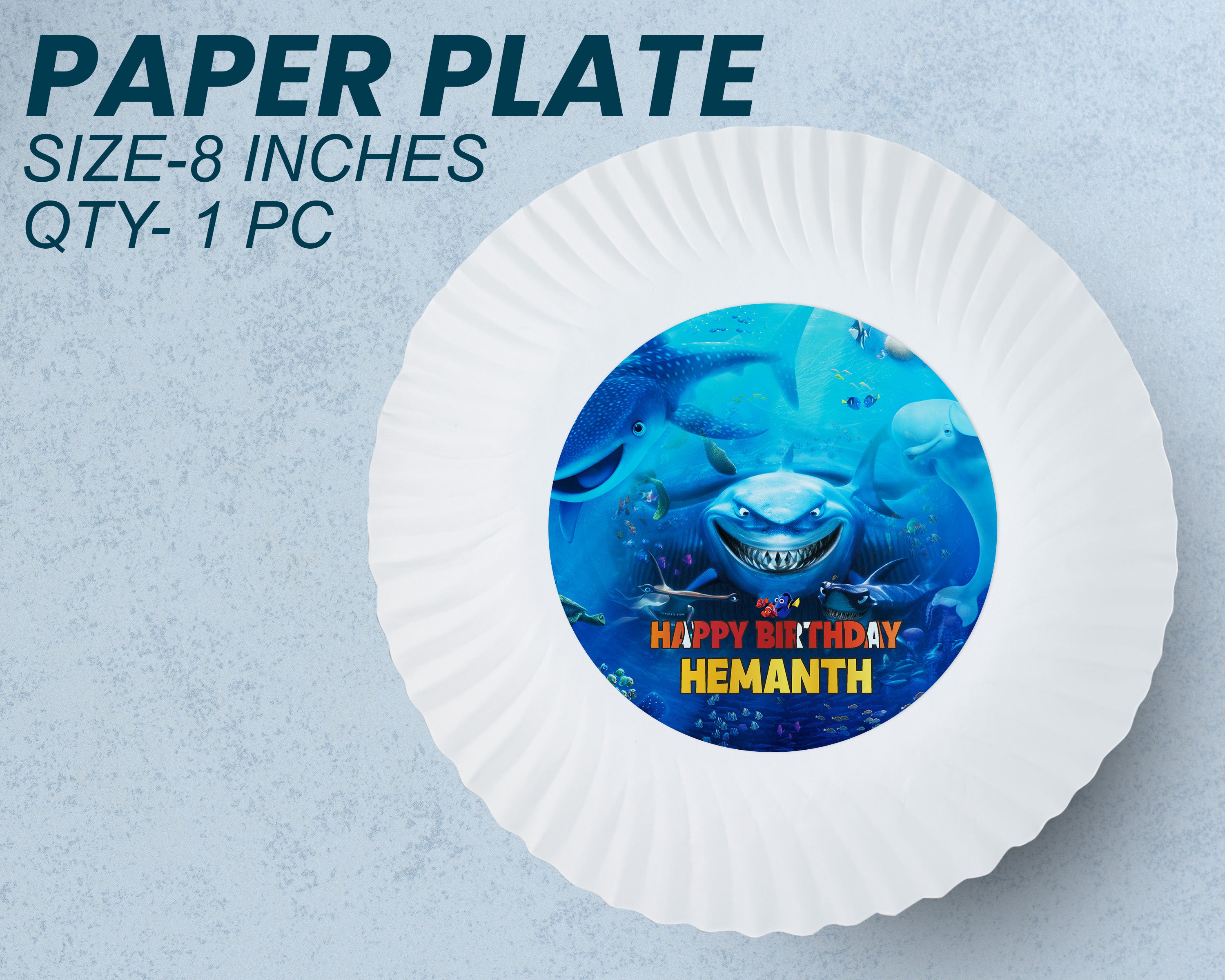 Nemo and Dory Theme Party Cups and Plates Combo
