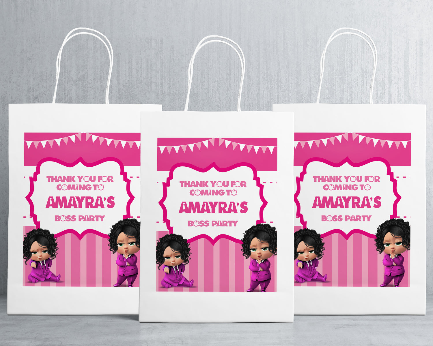 Girl Boss Baby Theme Oversized Return Gift Bag