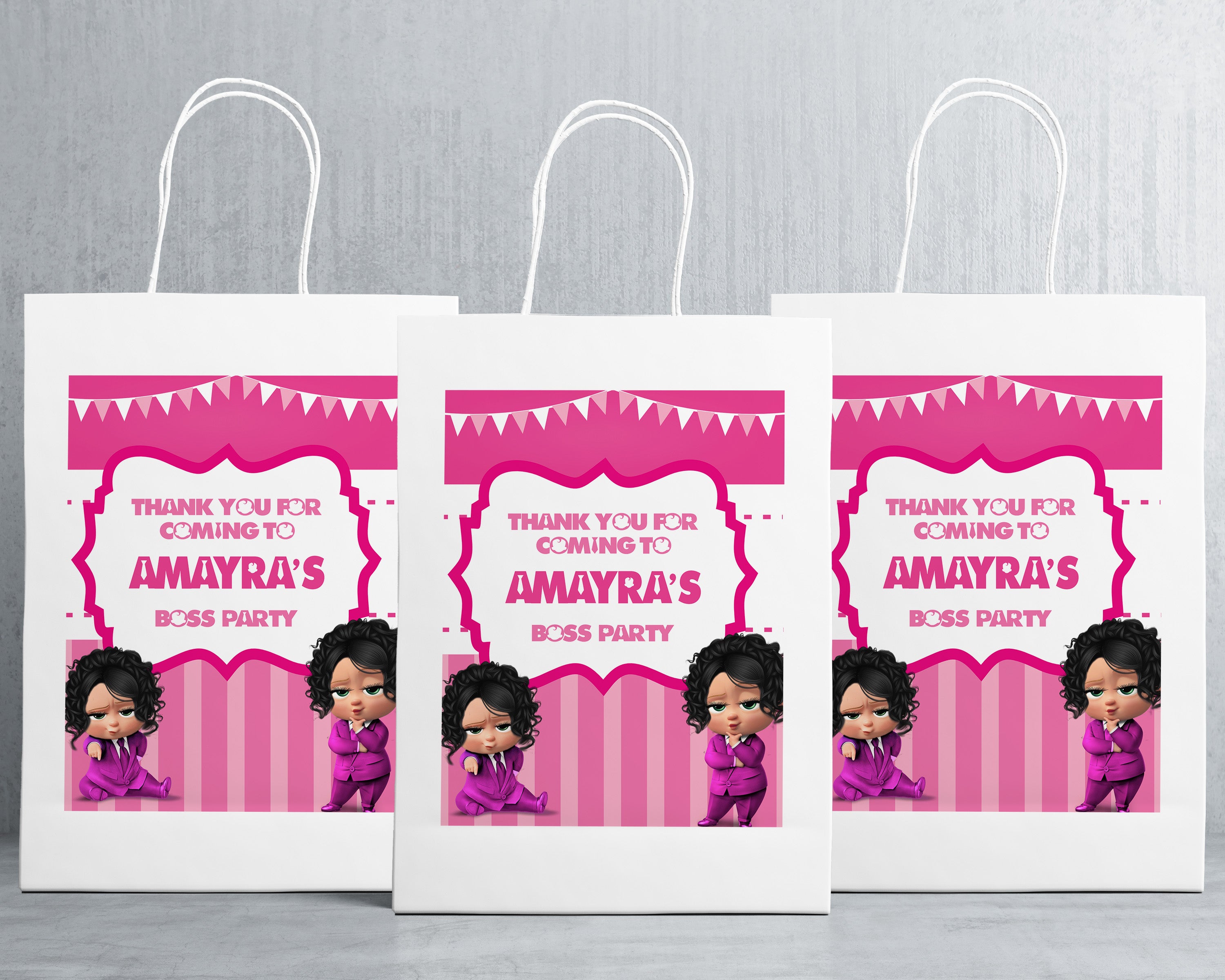 Girl Boss Baby Theme Oversized Return Gift Bag