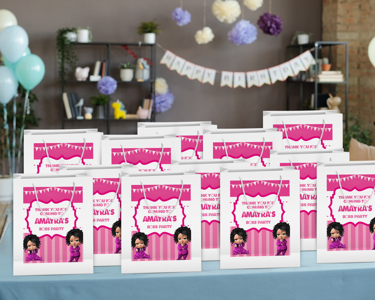 Girl Boss Baby Theme Oversized Return Gift Bag