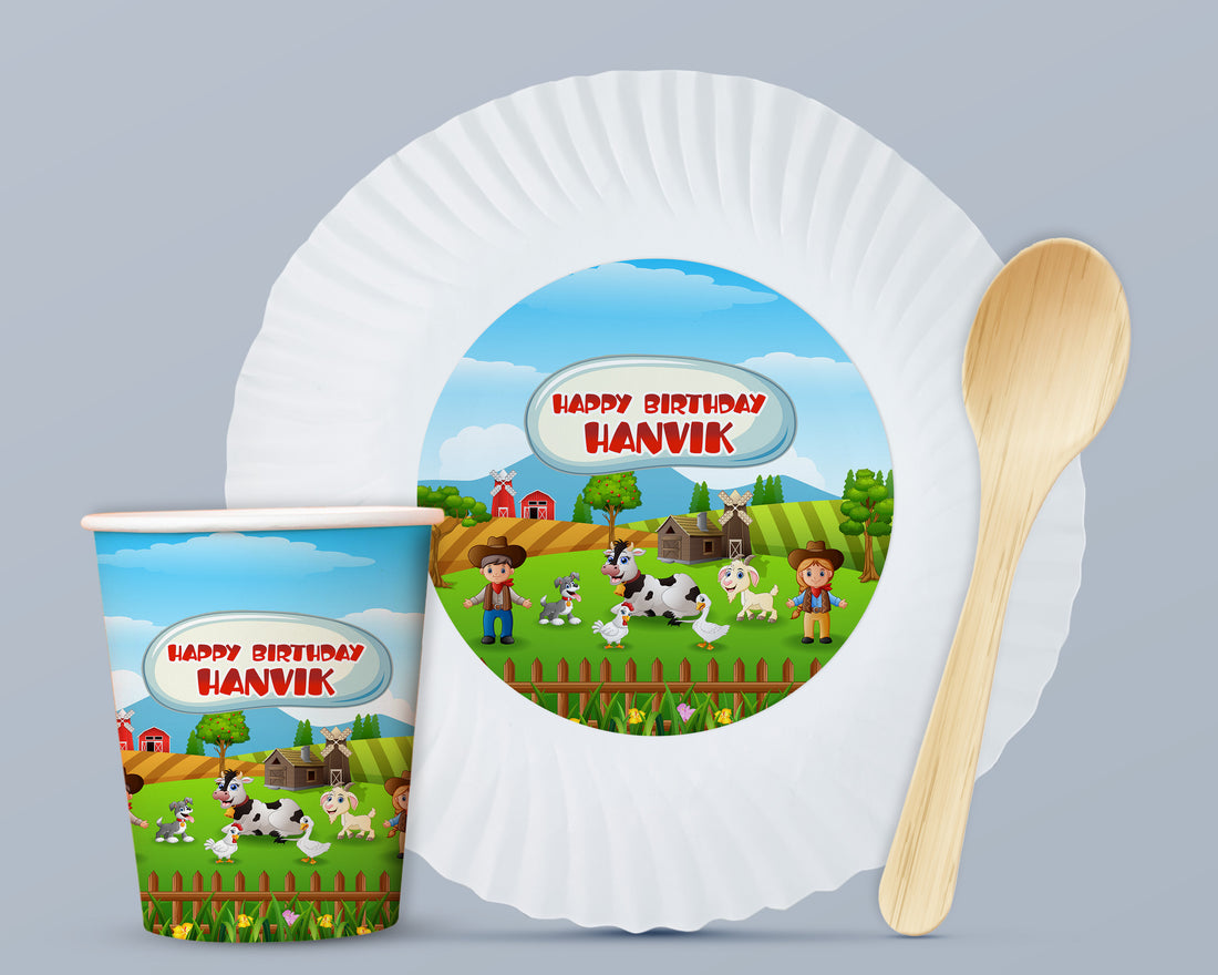 PSI Farm Theme Party Cups and Plates Combo