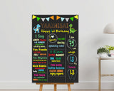 Dinosaur Theme Personalized Chalk Board - image 1 of 3 | Party Supplies India