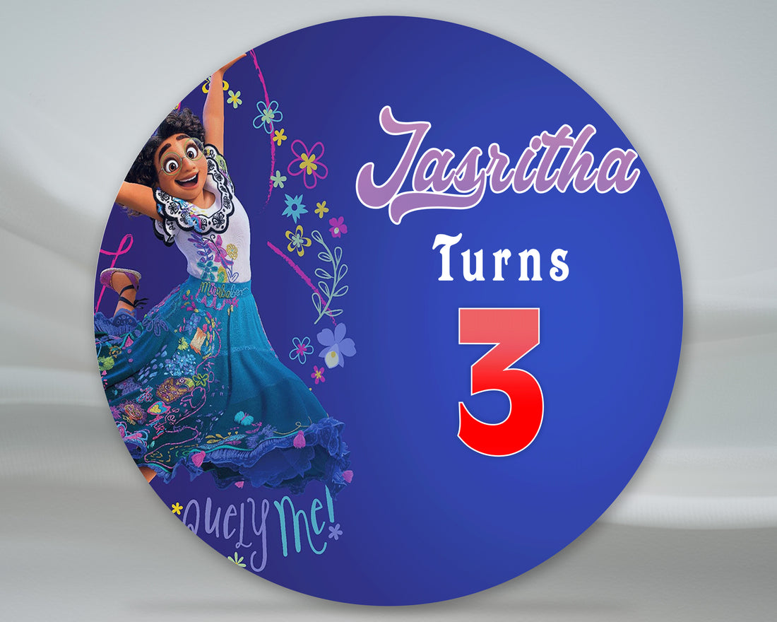 Encanto Theme Round Backdrop