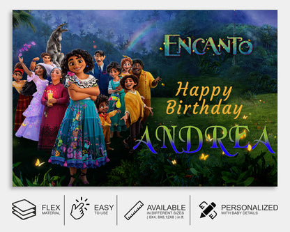 Encanto Theme Personalized  Backdrop
