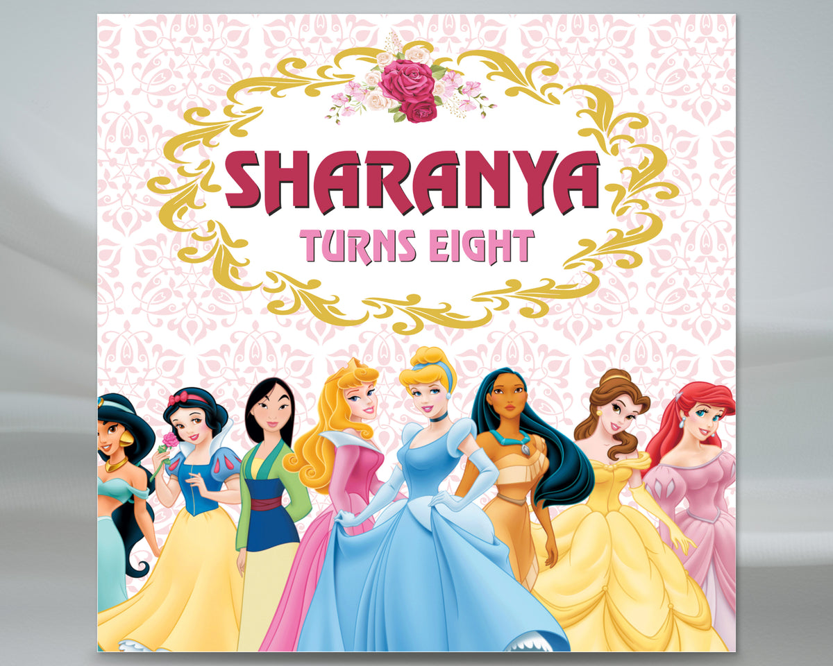 Princess Google Form Theme Princess Theme Square Backdrop | Party supplies online – Party Supplies ...