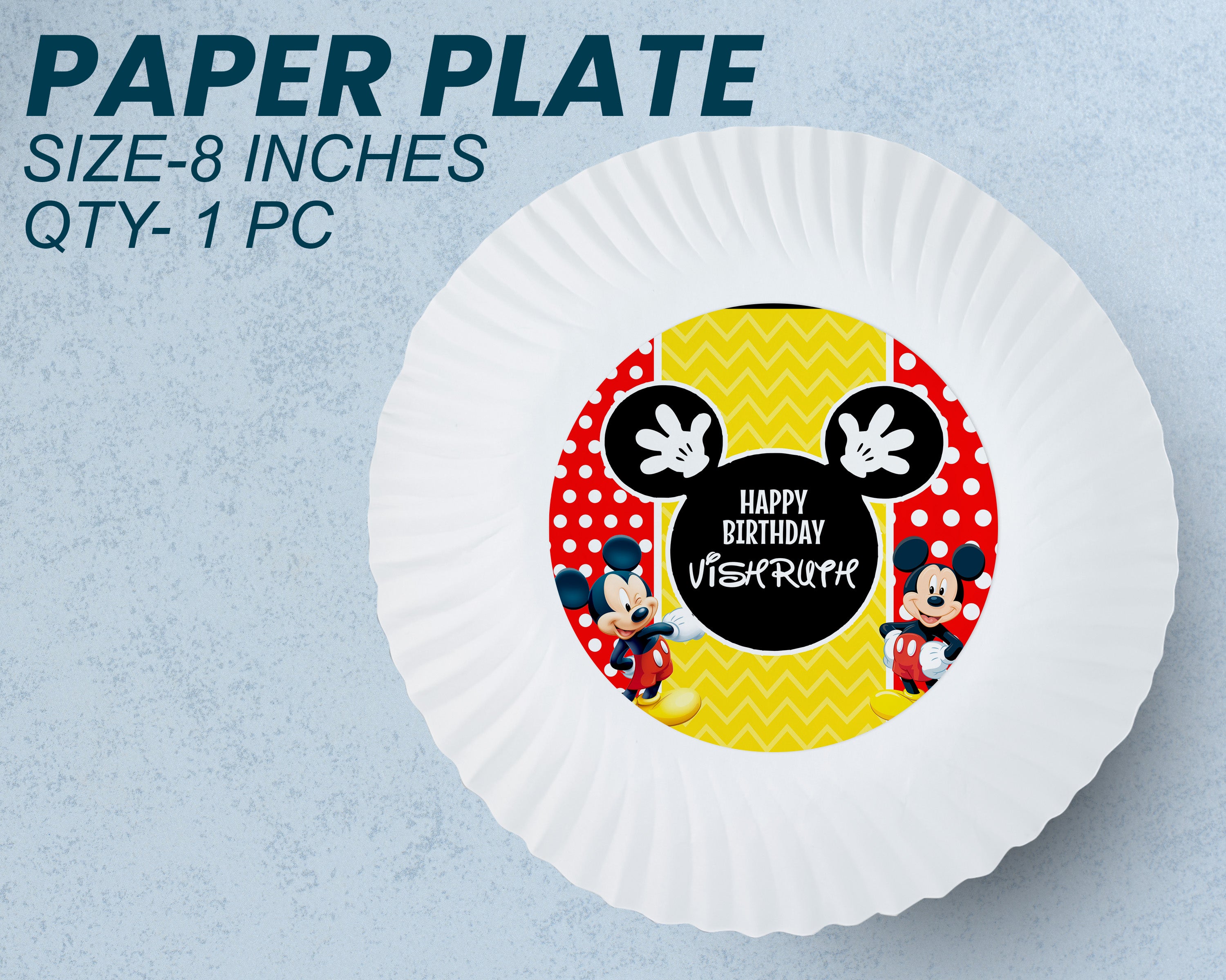 Mickey Mouse Theme Party Cups and Plates Combo